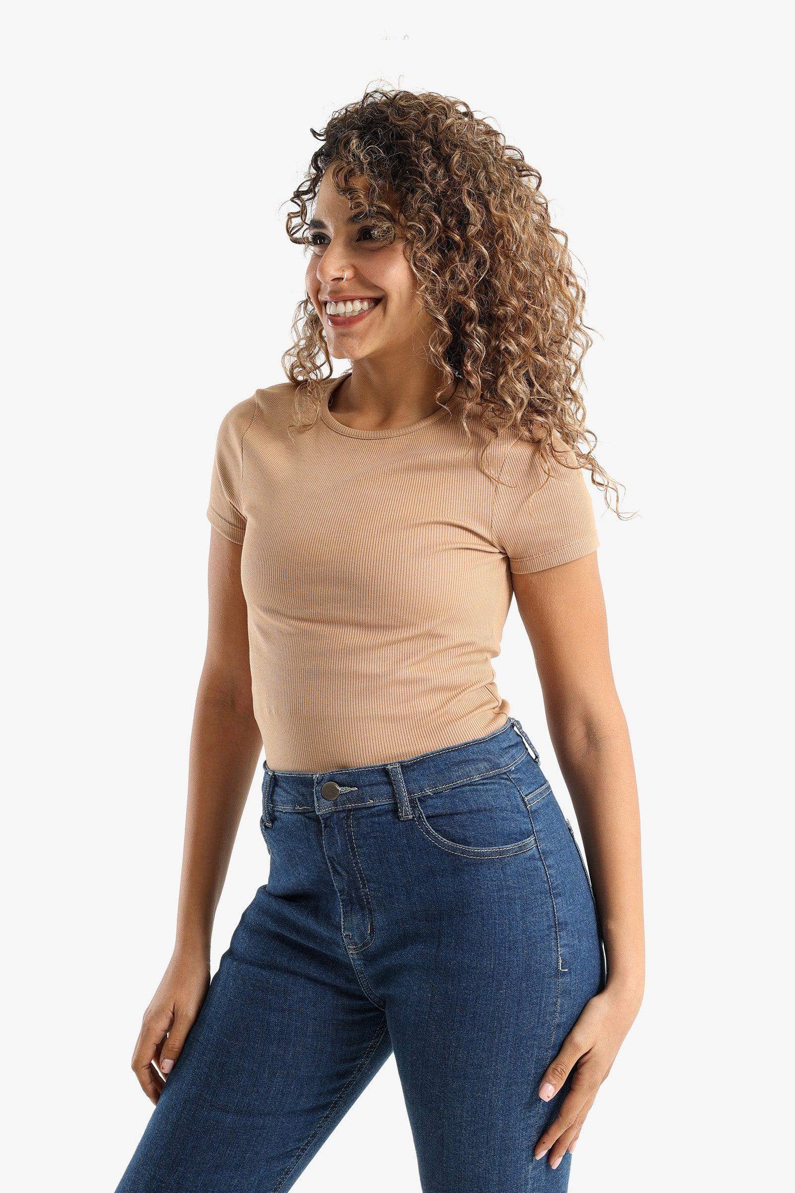 Ribbed Slim Fit Top - Carina - كارينا