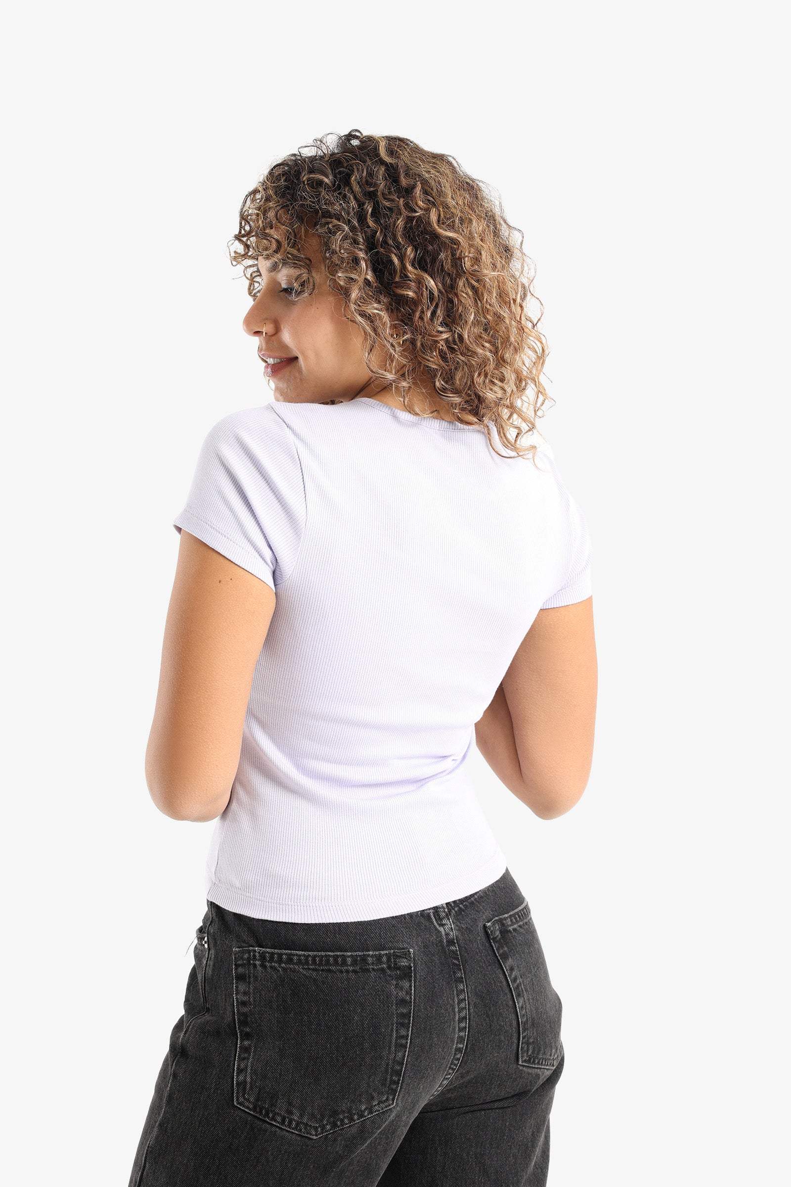 Ribbed Slim Fit Top - Carina - كارينا