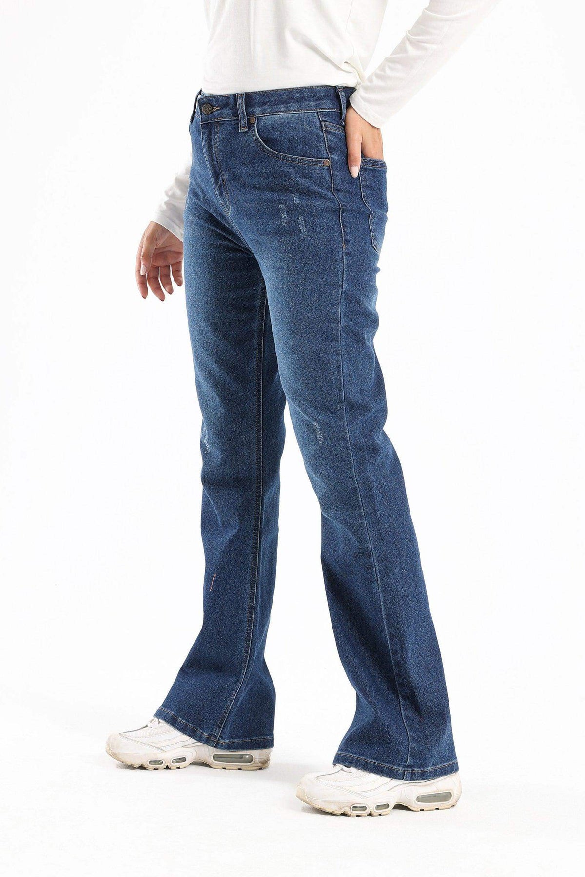 5 Pockets Flared Denim Pants - Carina - كارينا