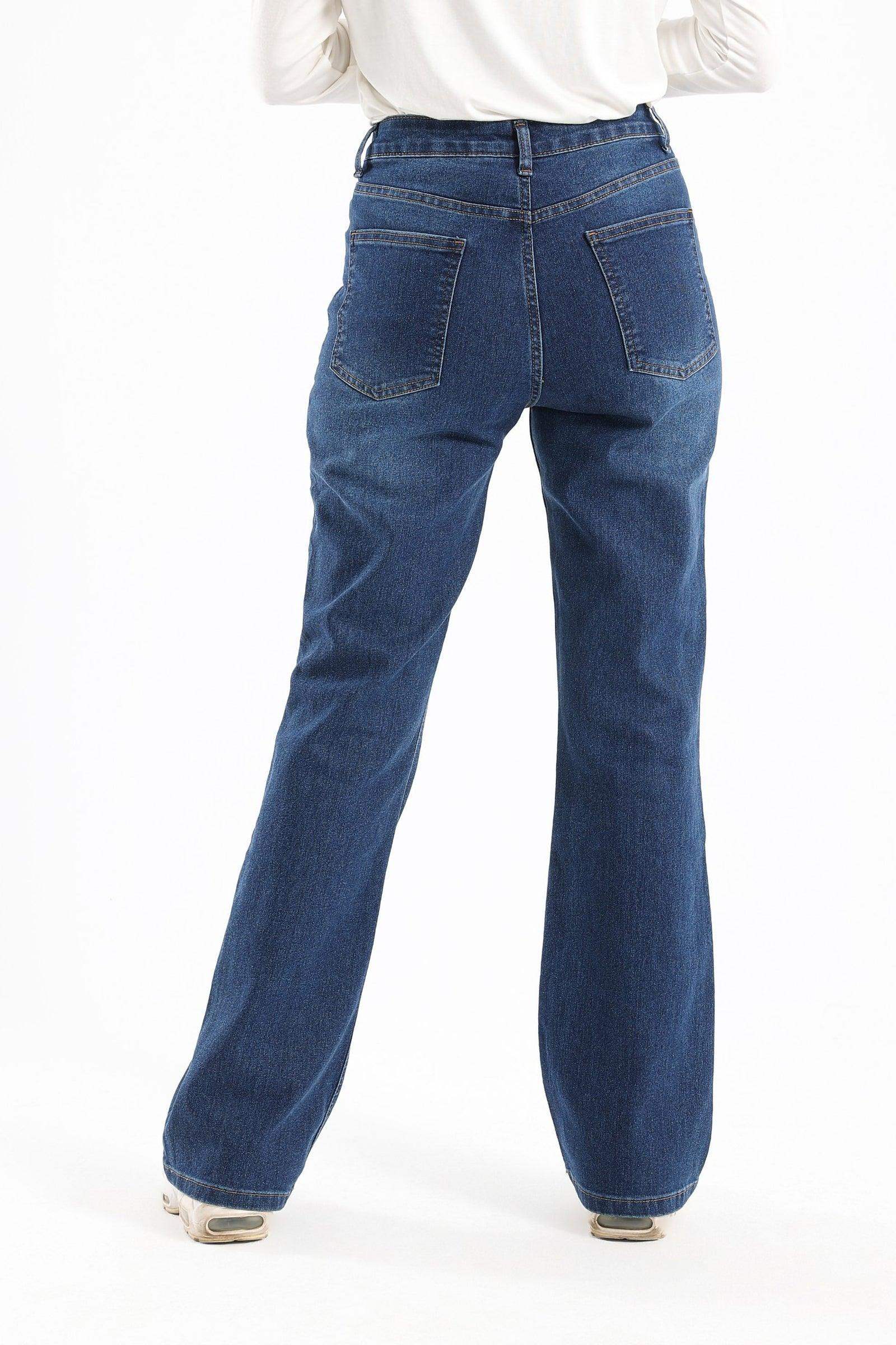 5 Pockets Flared Denim Pants - Carina - كارينا