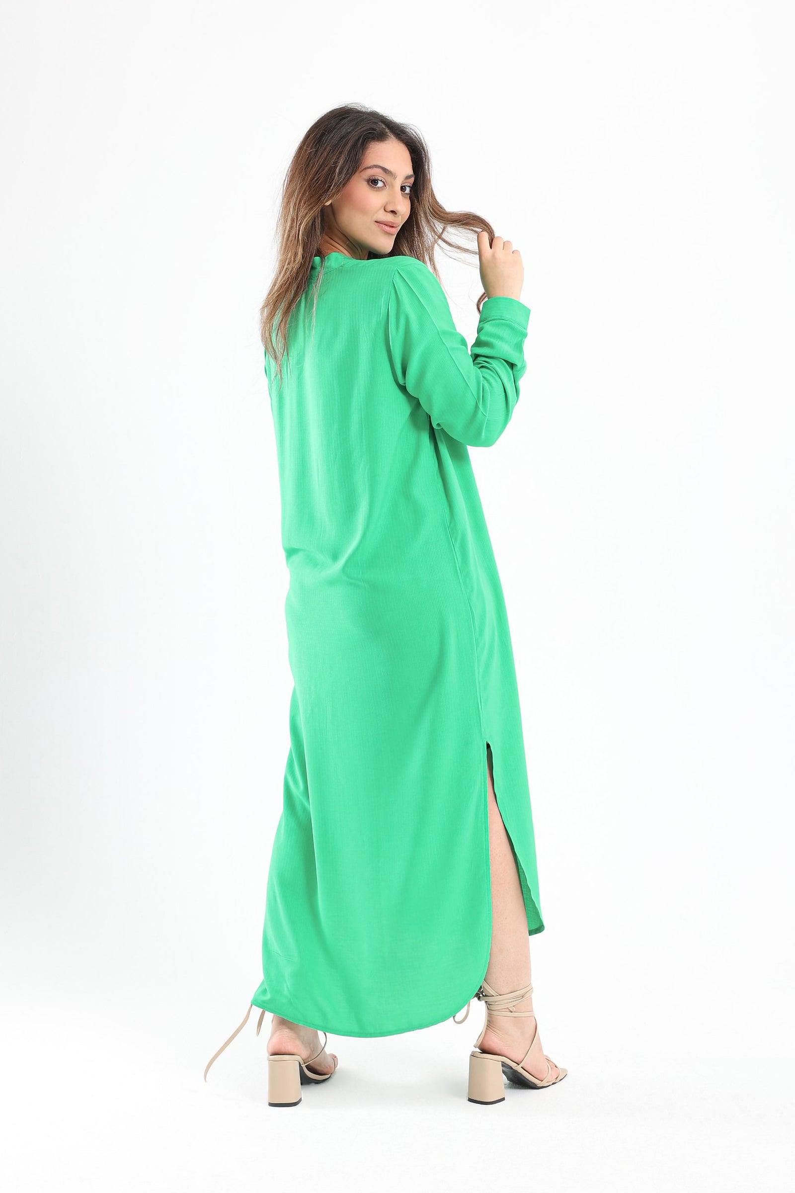 Mandarin Collar Shirt Dress - Carina - كارينا