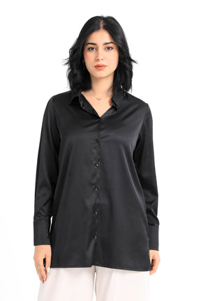 Satin Long Sleeves Shirt - Carina - كارينا