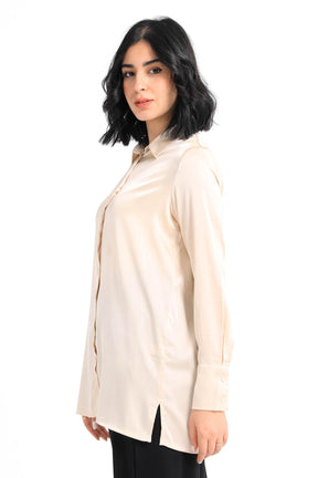 Satin Long Sleeves Shirt - Carina - كارينا