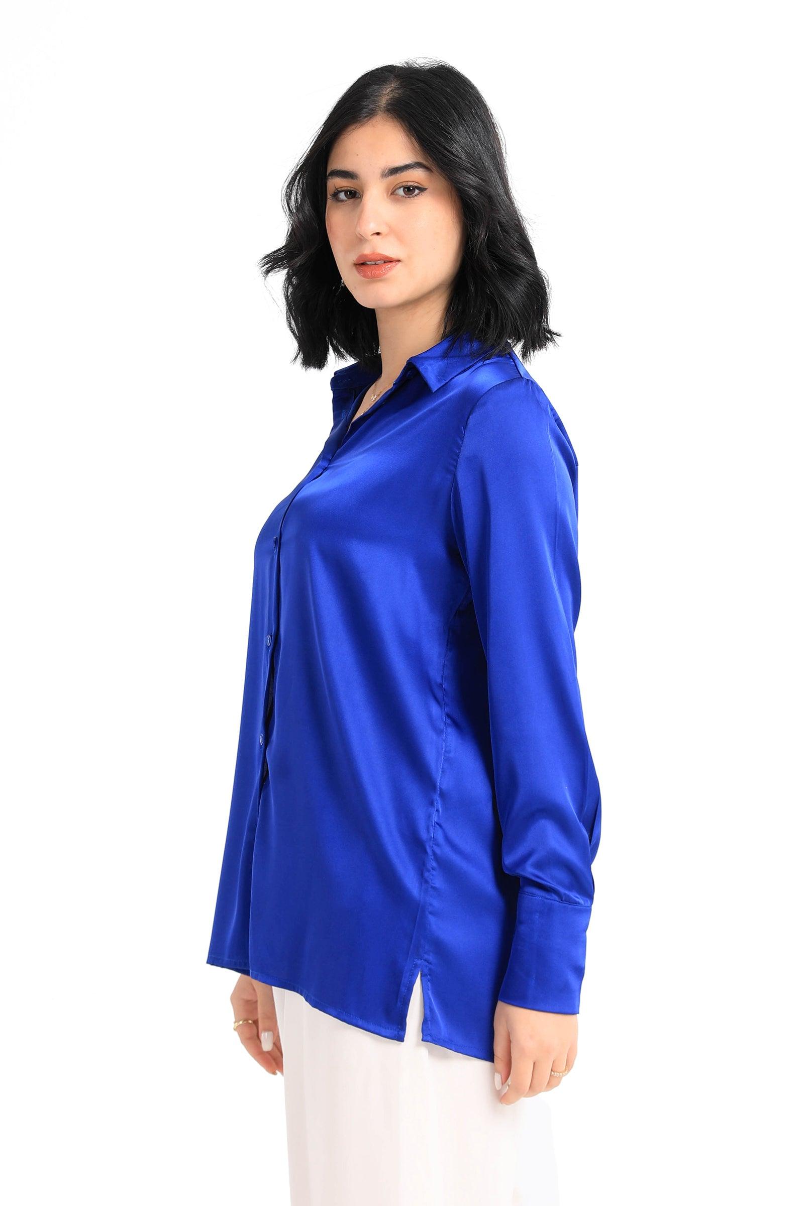 Satin Long Sleeves Shirt - Carina - كارينا