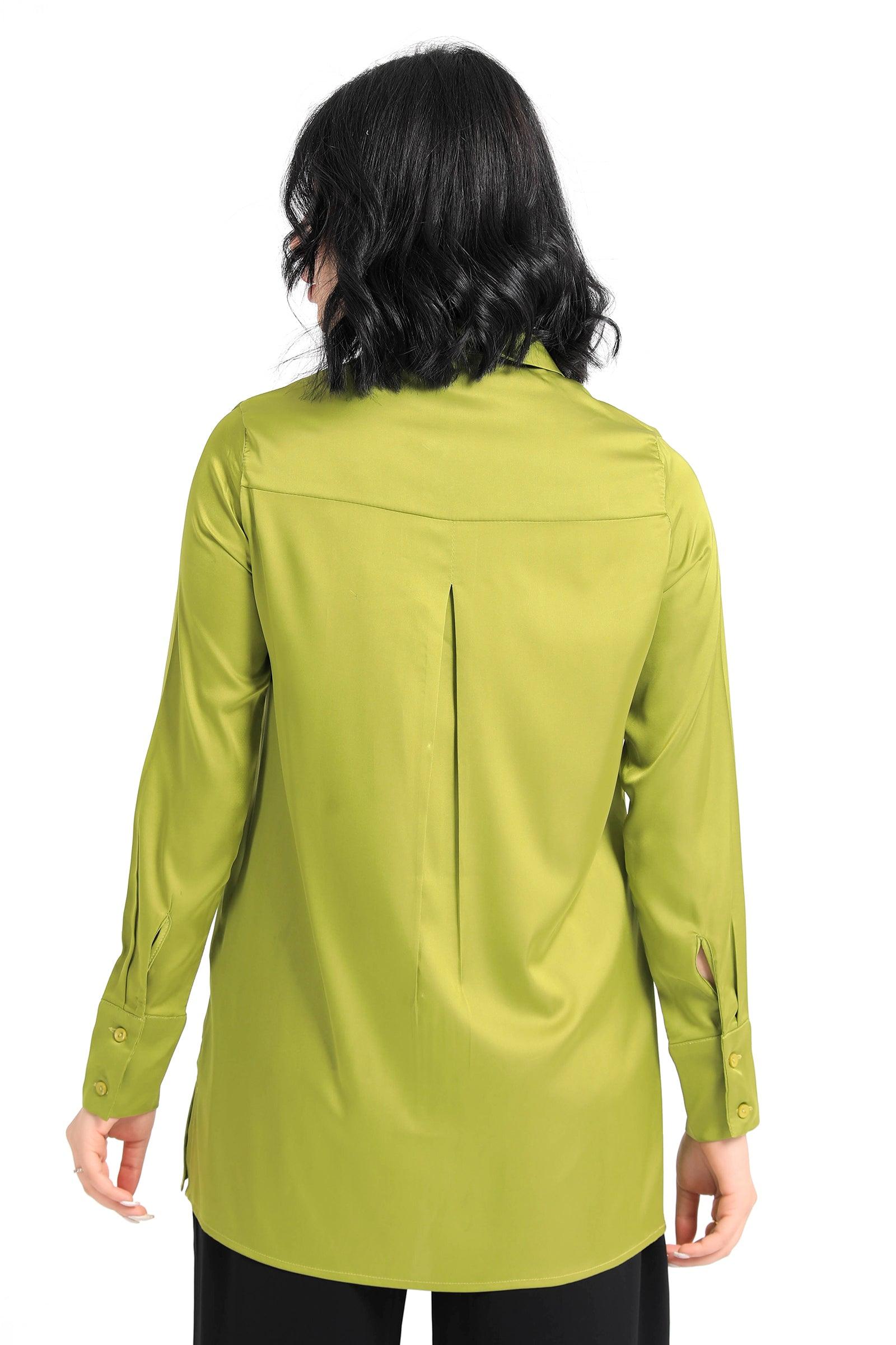 Satin Long Sleeves Shirt - Carina - كارينا