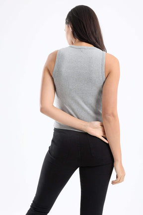 Crew Neck Ribbed Top - Carina - كارينا