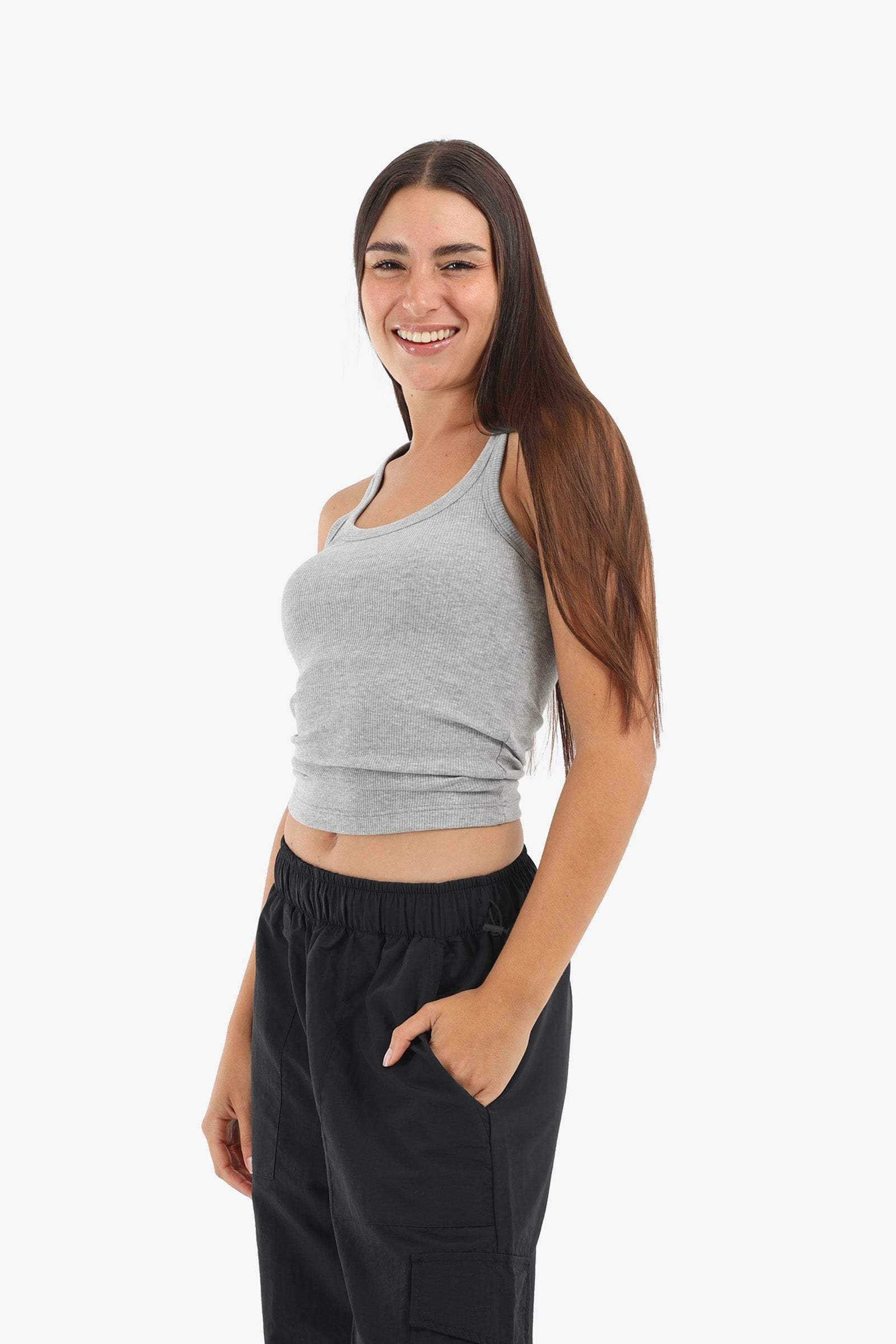 Plunge Round Neck Top - Carina - كارينا