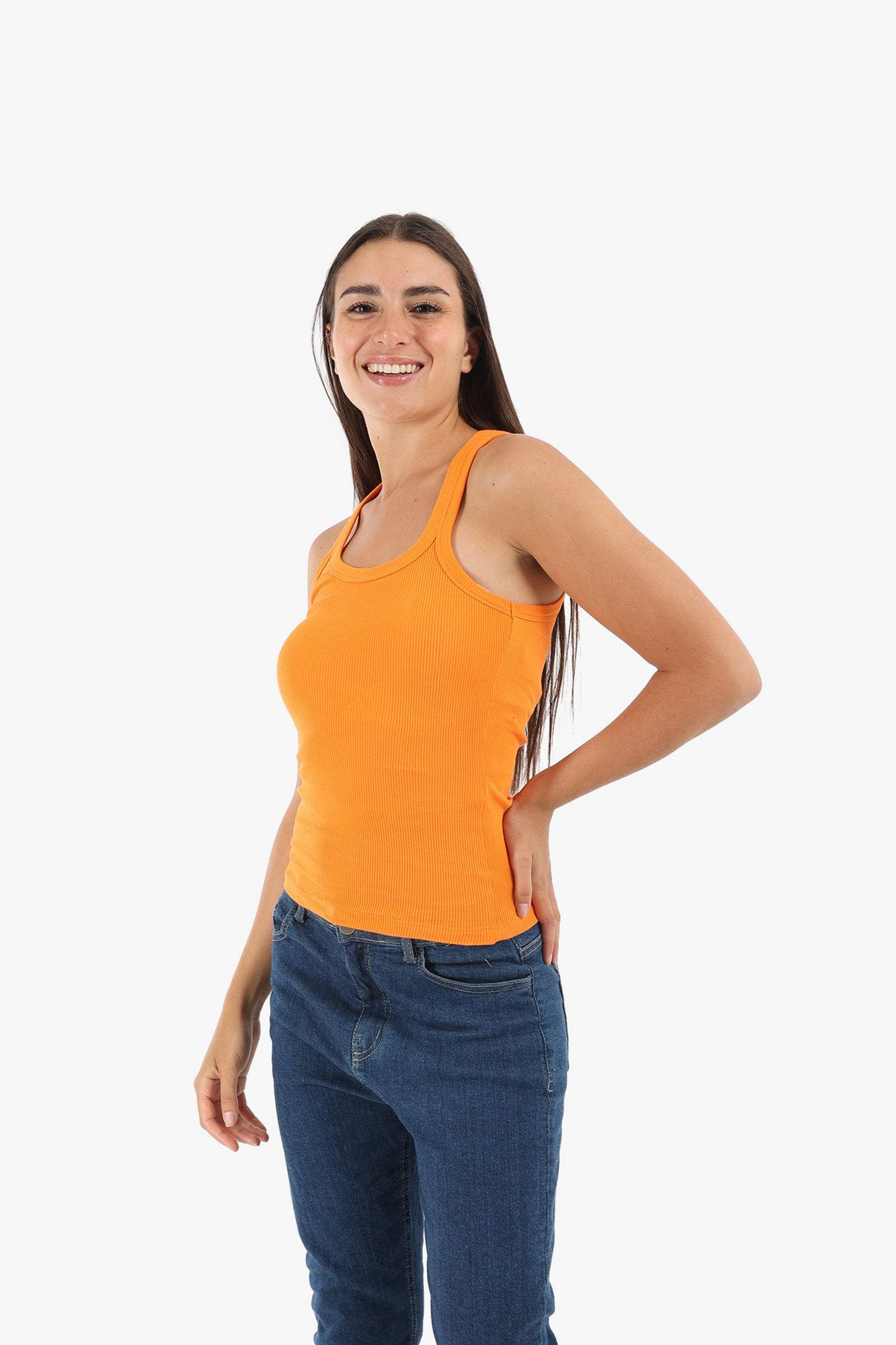 Plunge Round Neck Top - Carina - كارينا