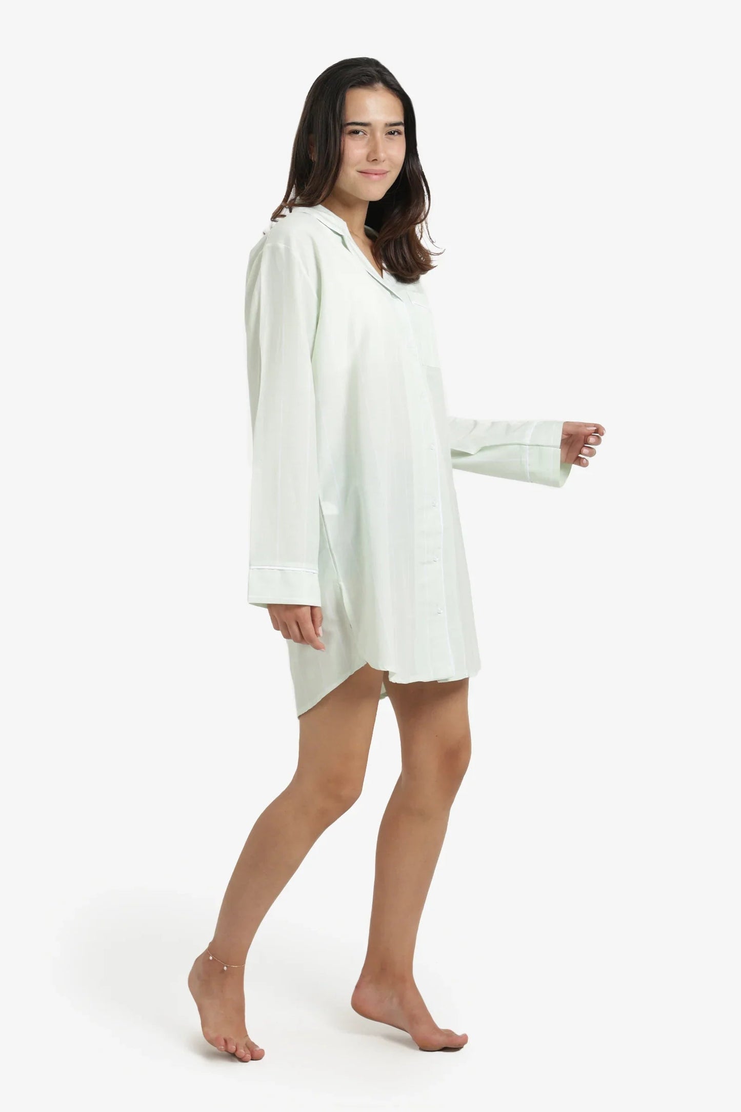 Cozy Striped Nightgown