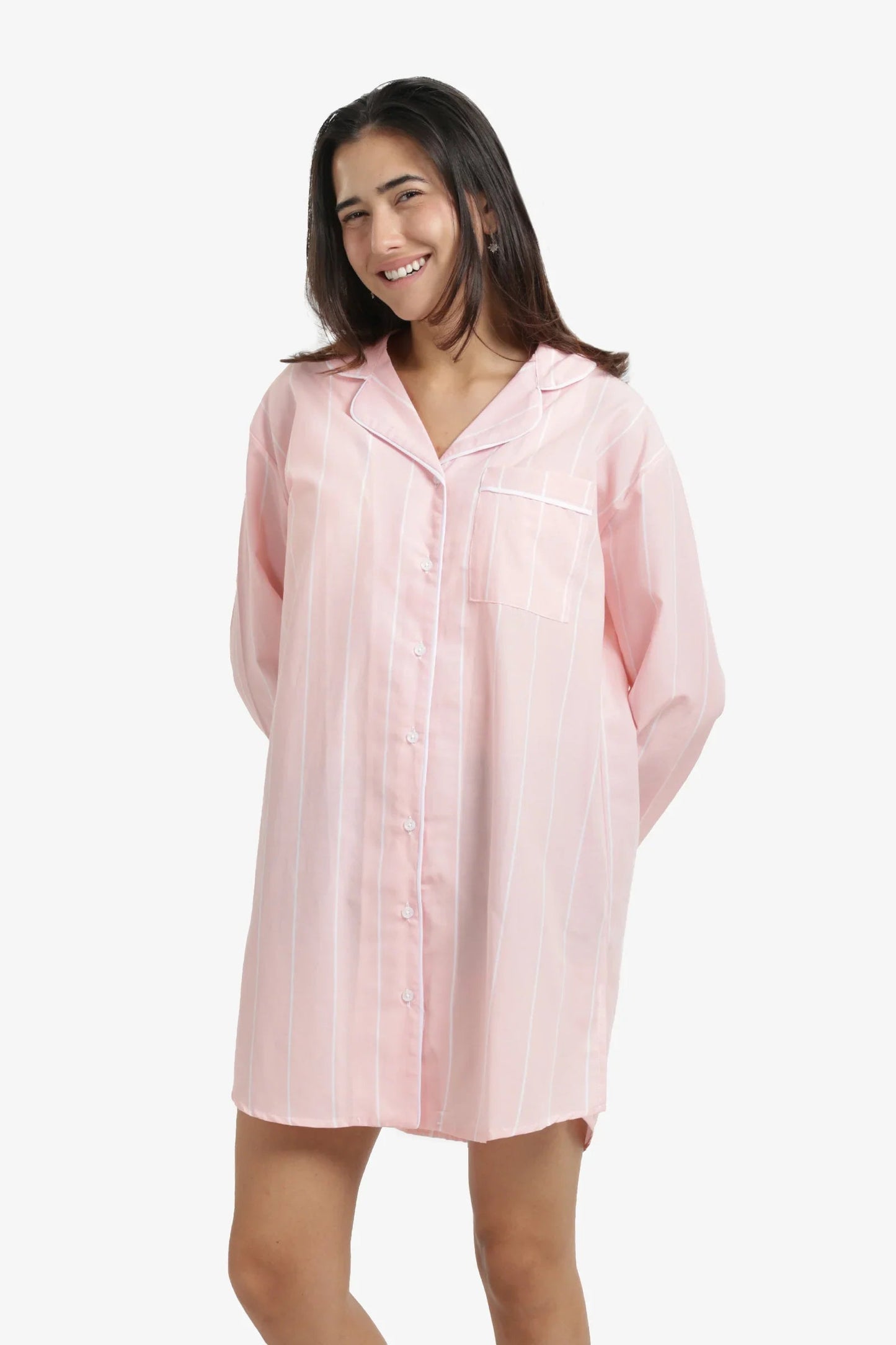 Cozy Striped Nightgown