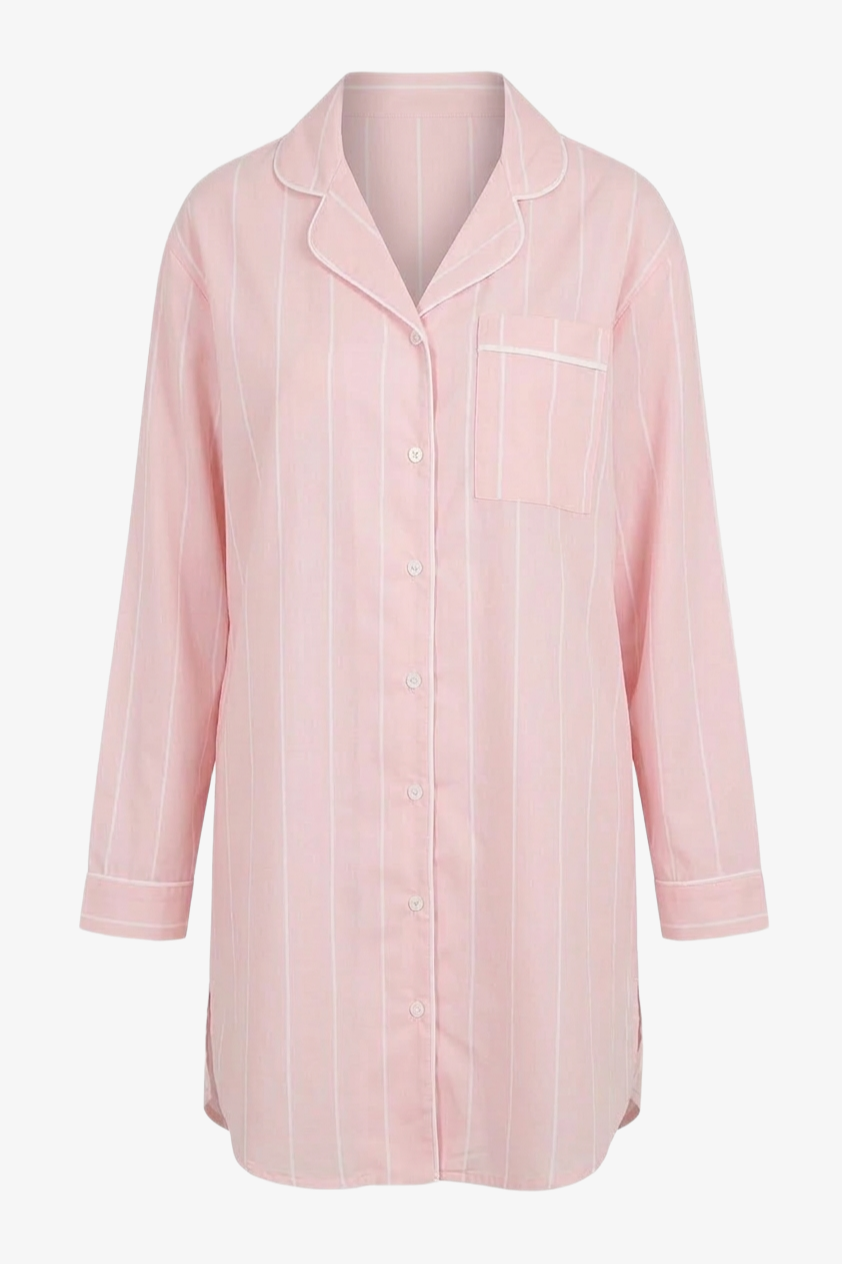 Cozy Striped Nightgown