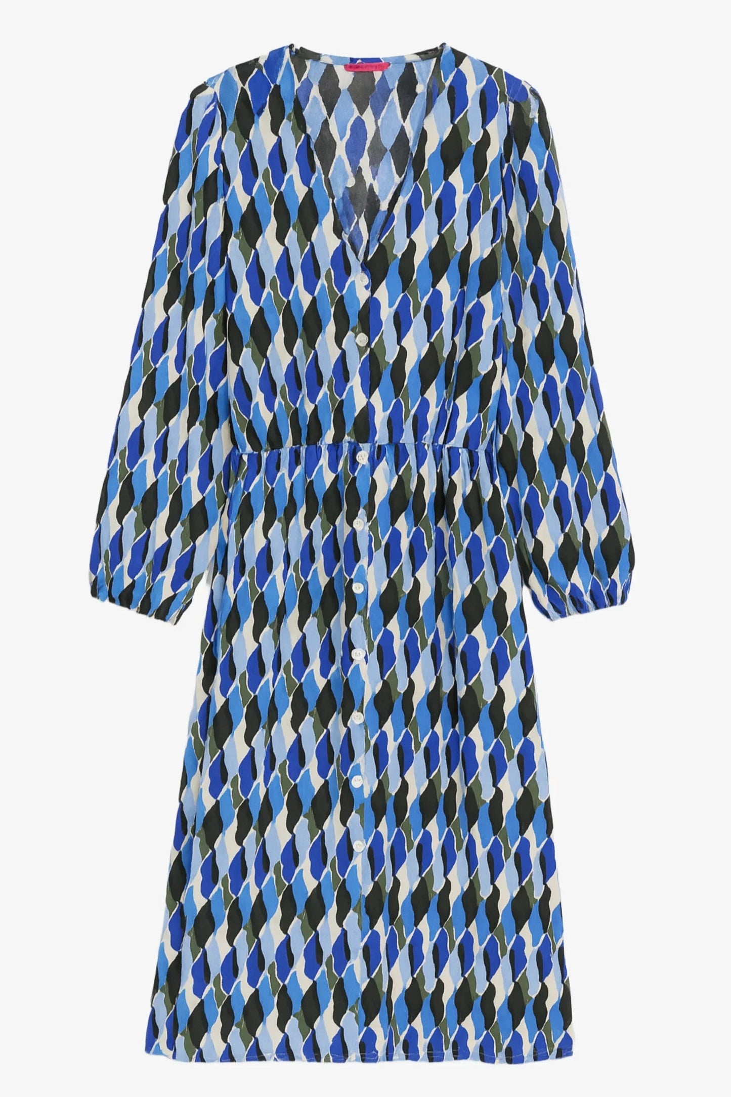 Printed V-Neck Dress