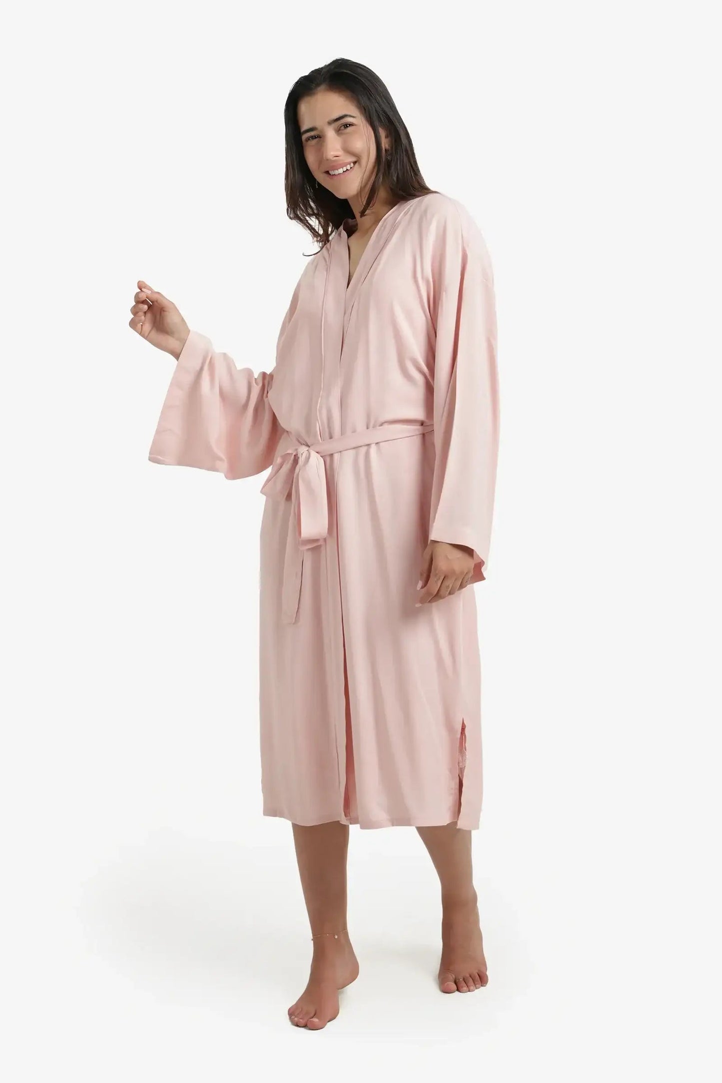 Printed Back Viscose Robe
