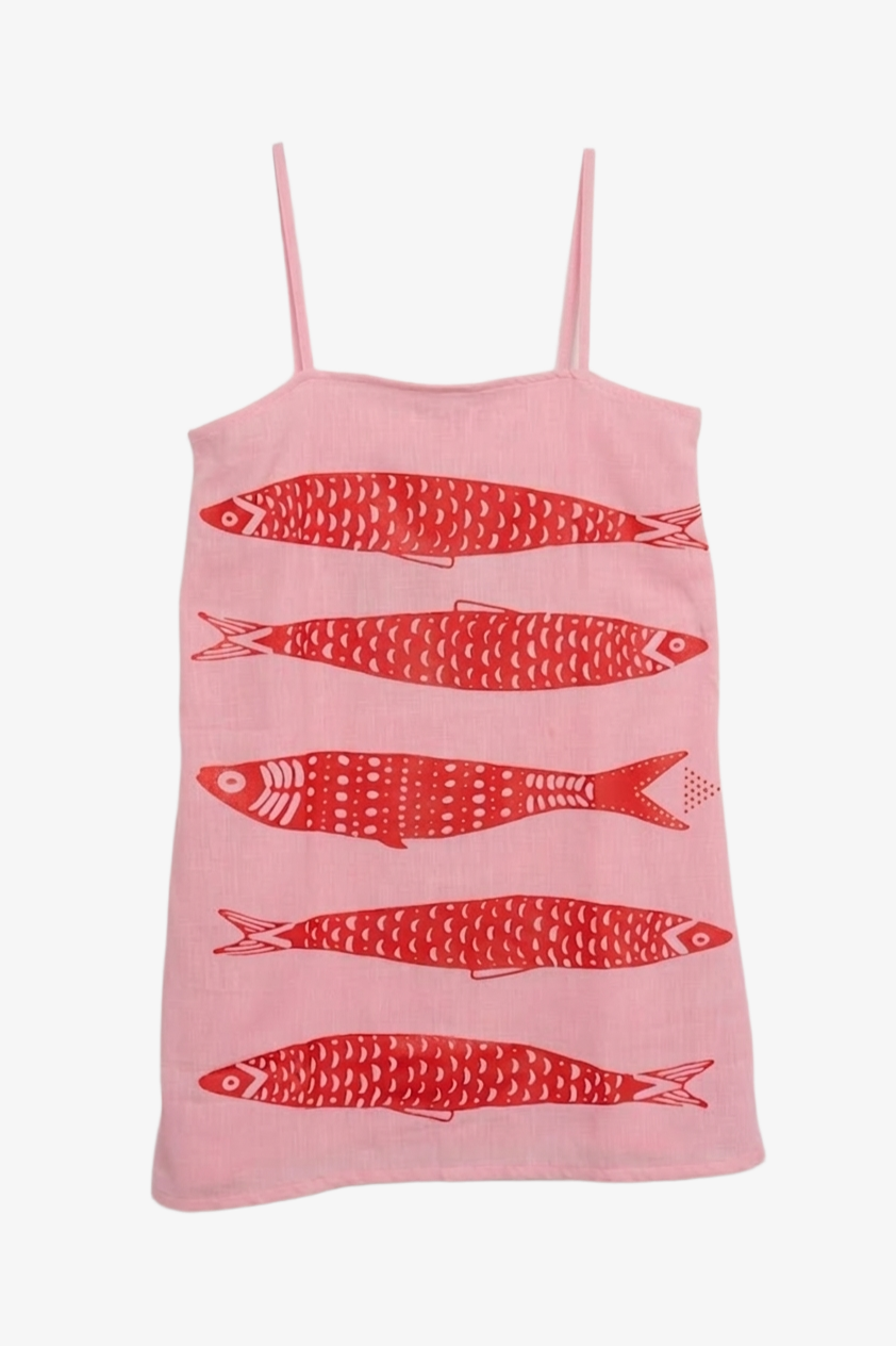 Fish Print Beach Dress