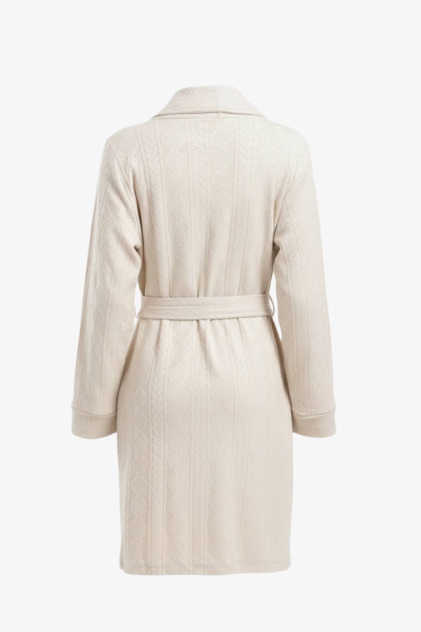 Self-Pattern Relaxed Robe