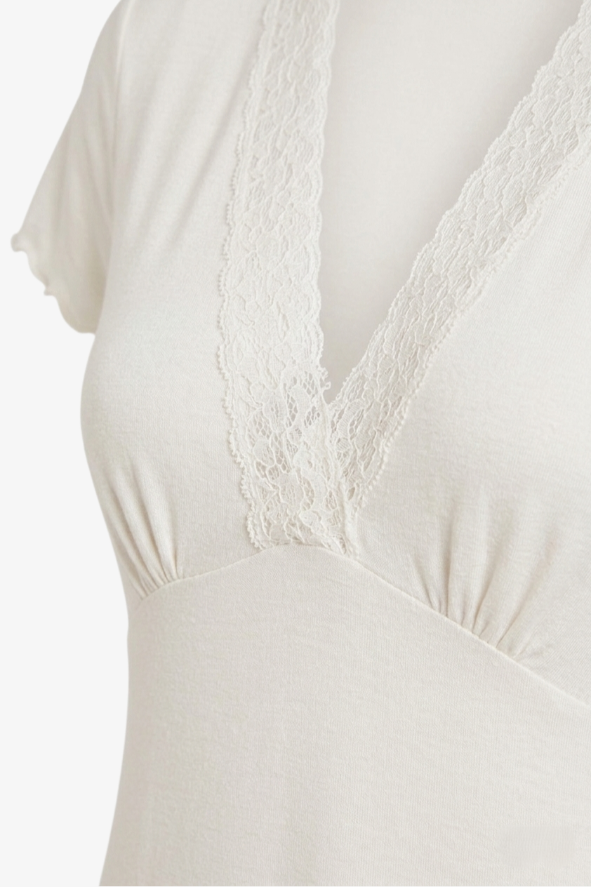 Lace V-Neck Nightgown