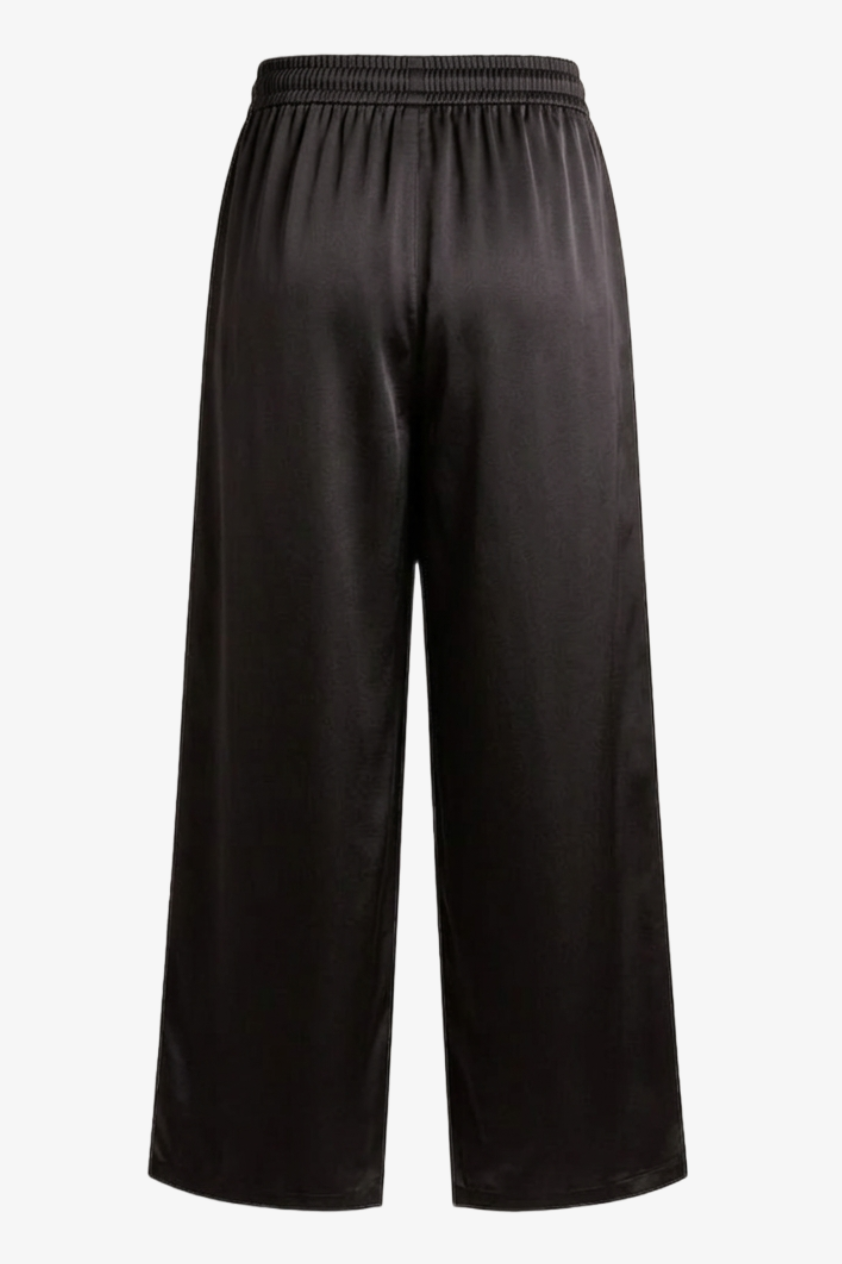 Wide-Leg Satin Pants