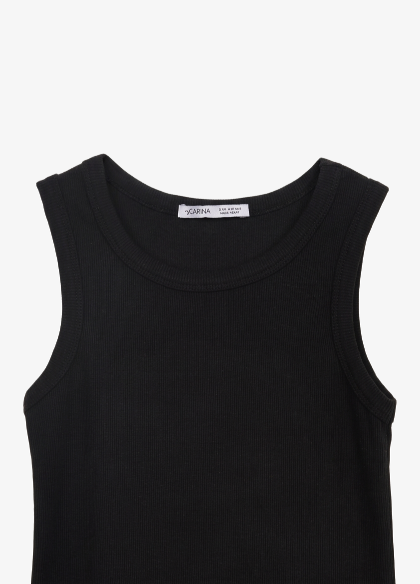 Ribbed Sleeveless Lounge Dress