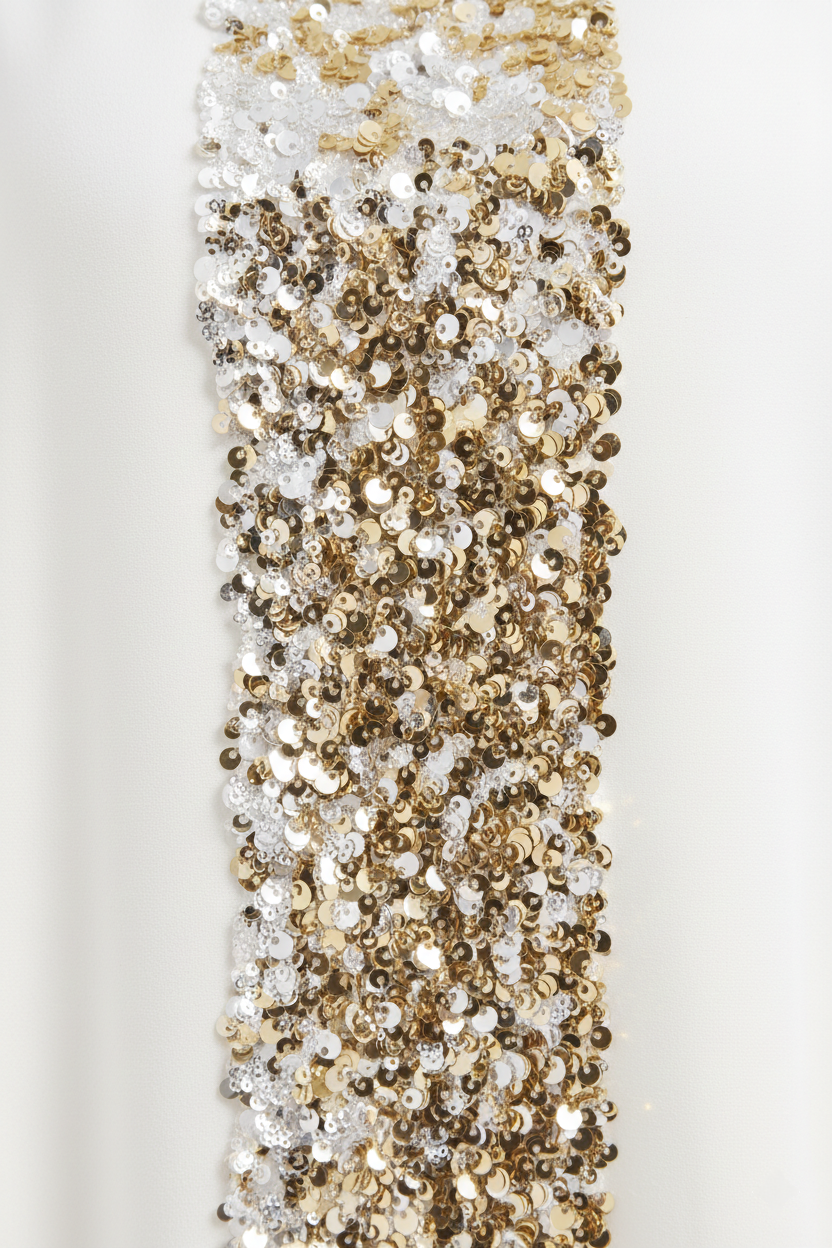 Shimmering Neckline Abaya