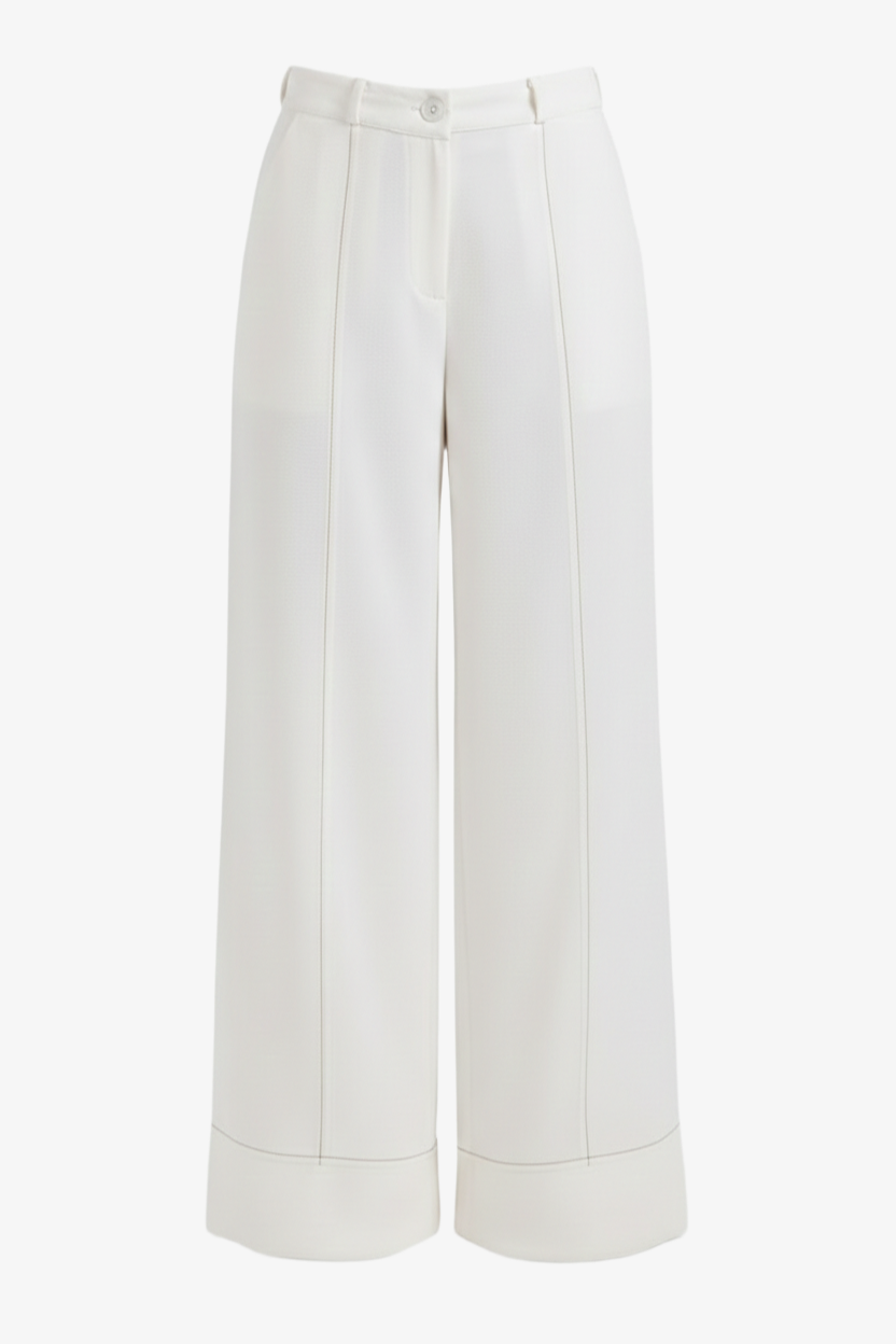 Contrast-Stitch Pants