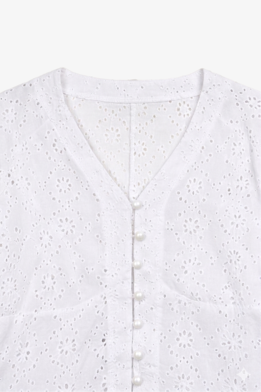 Floral Perforated Top