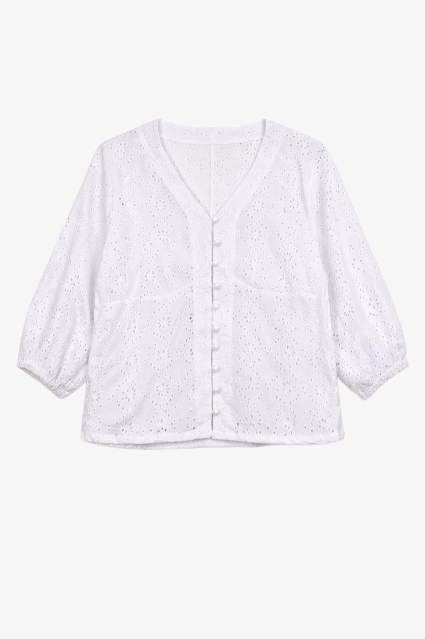 Floral Perforated Top