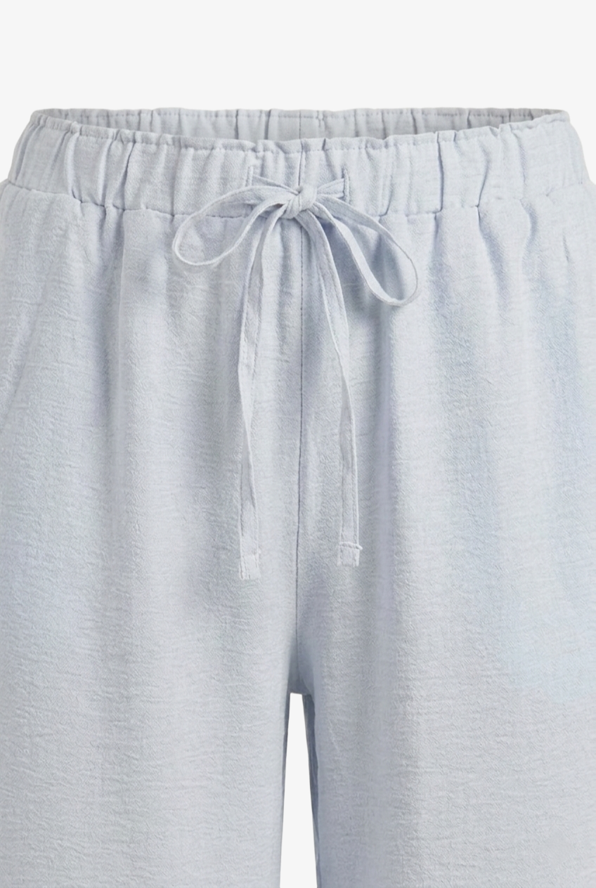 Wide-Leg Drawstring Pants