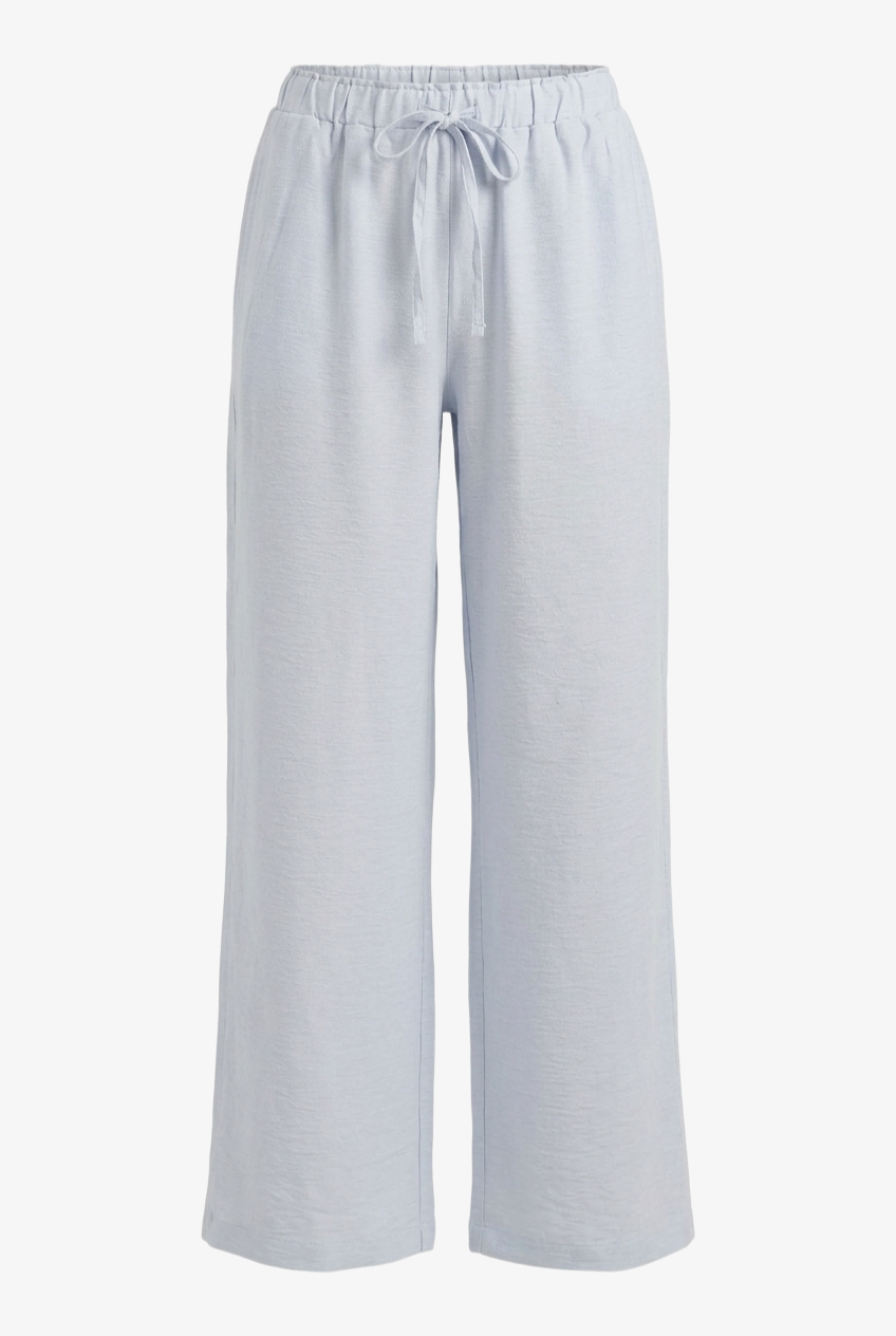 Wide-Leg Drawstring Pants