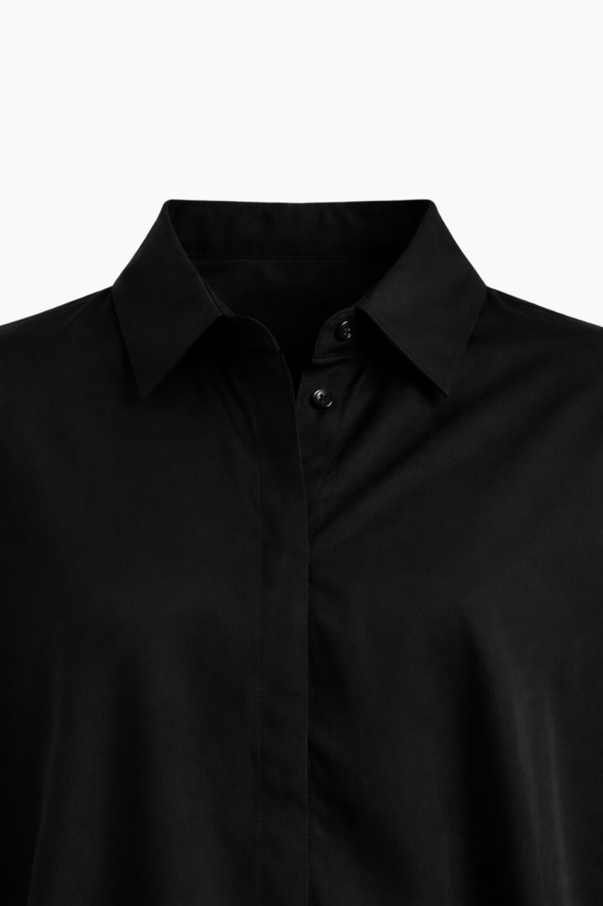 Lace-Trimmed Poncho Shirt