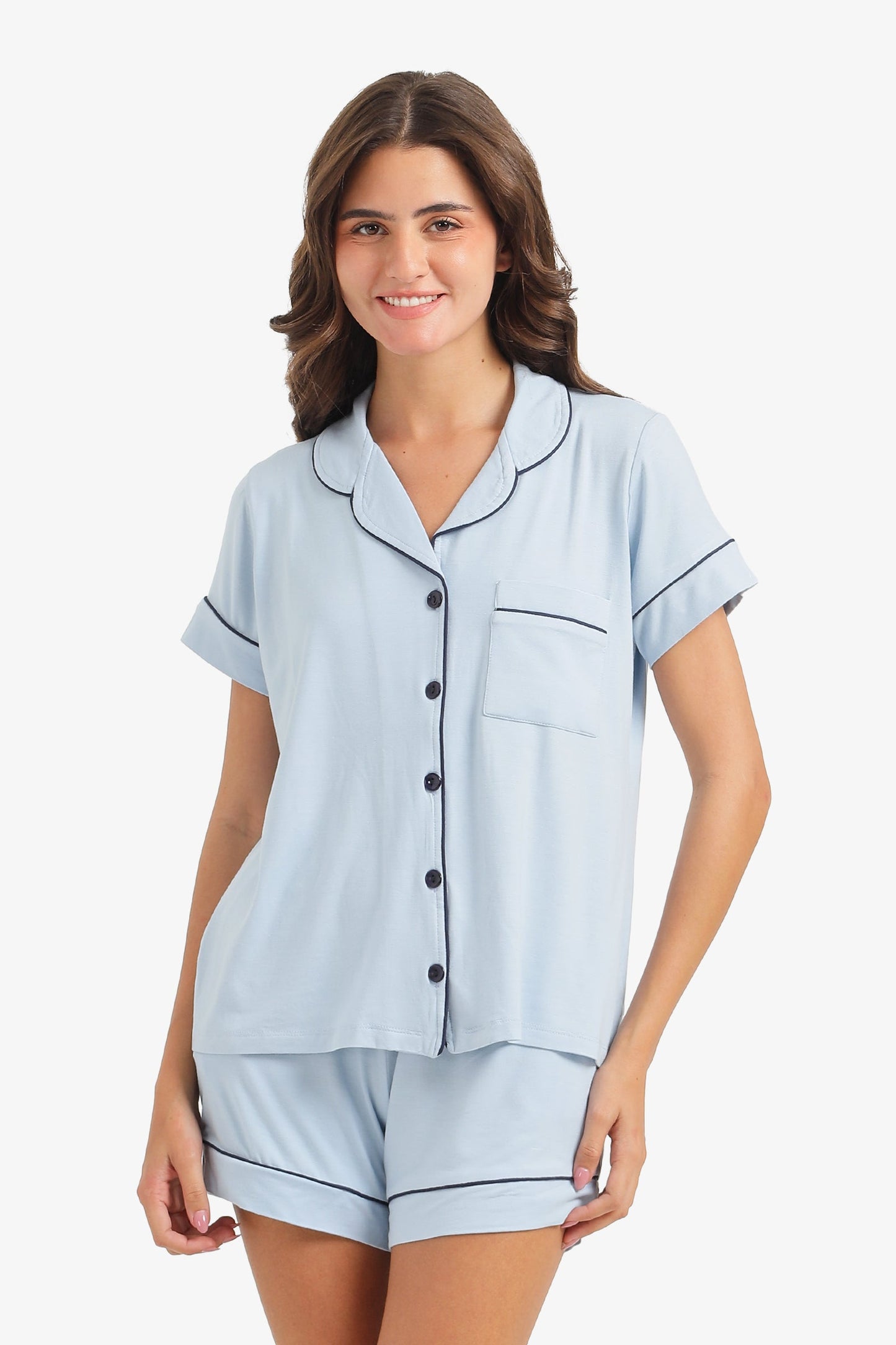 Piped Short Pyjama Set