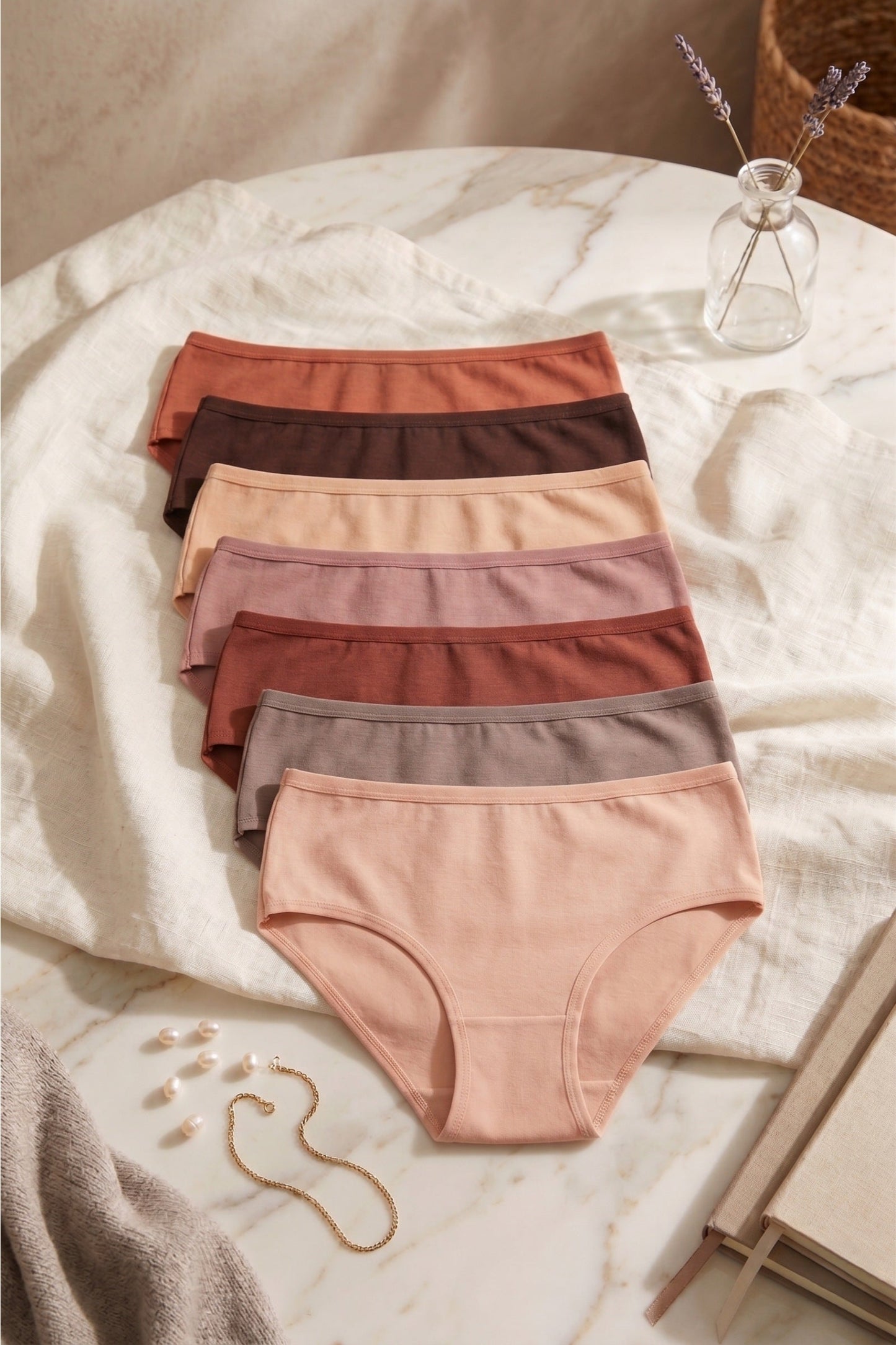 Pack of 7 Colored Brief Panties