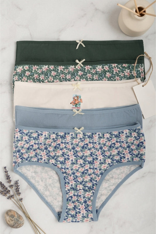 Pack of 5 Colored Brief Panties