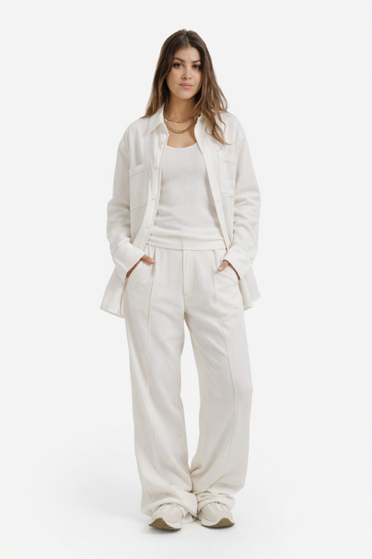 Contrast-Stitch Utility Shirt