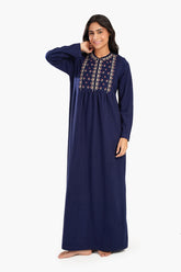 Navy Crew Collar Nightgown