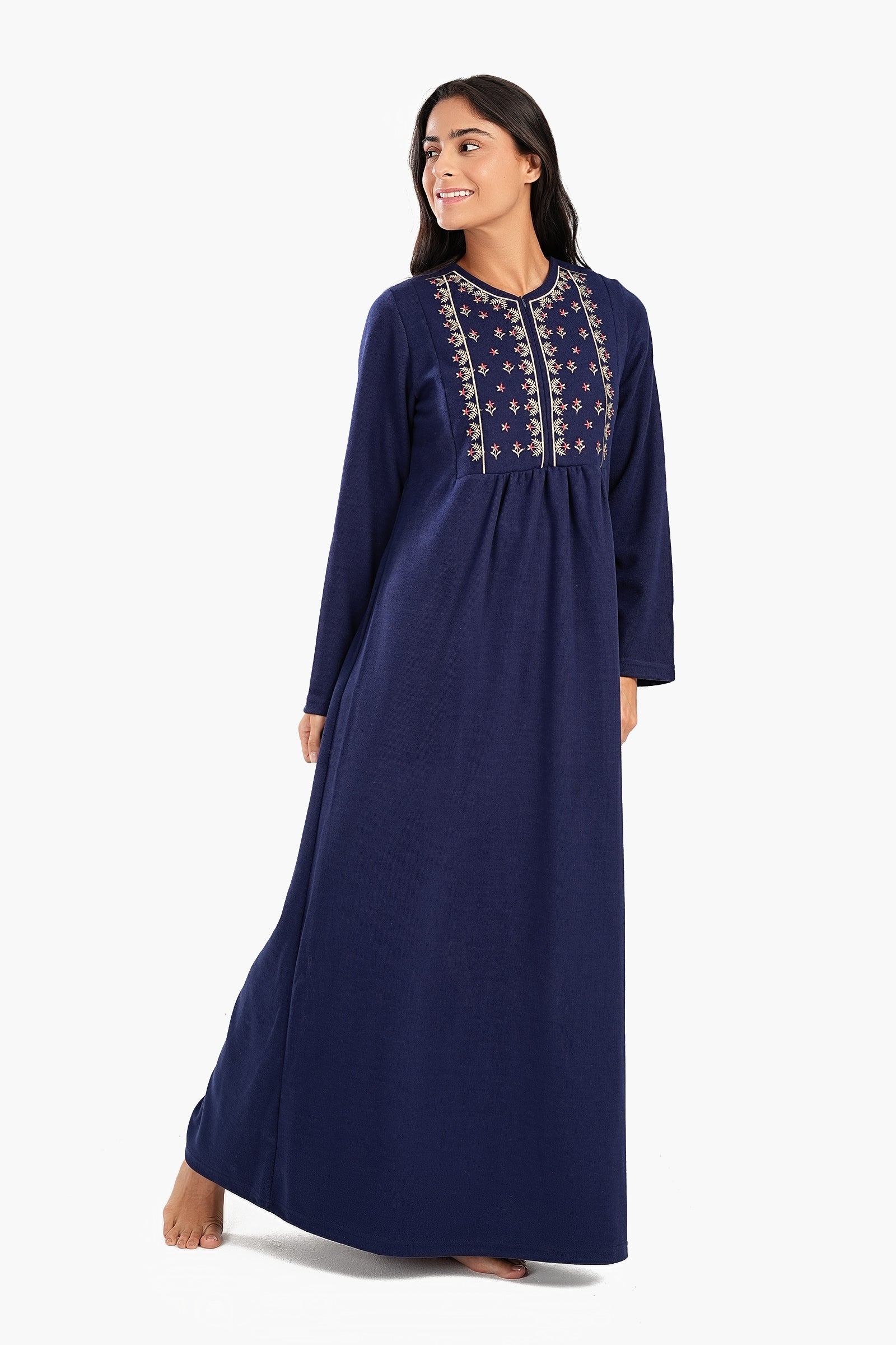 Navy Crew Collar Nightgown