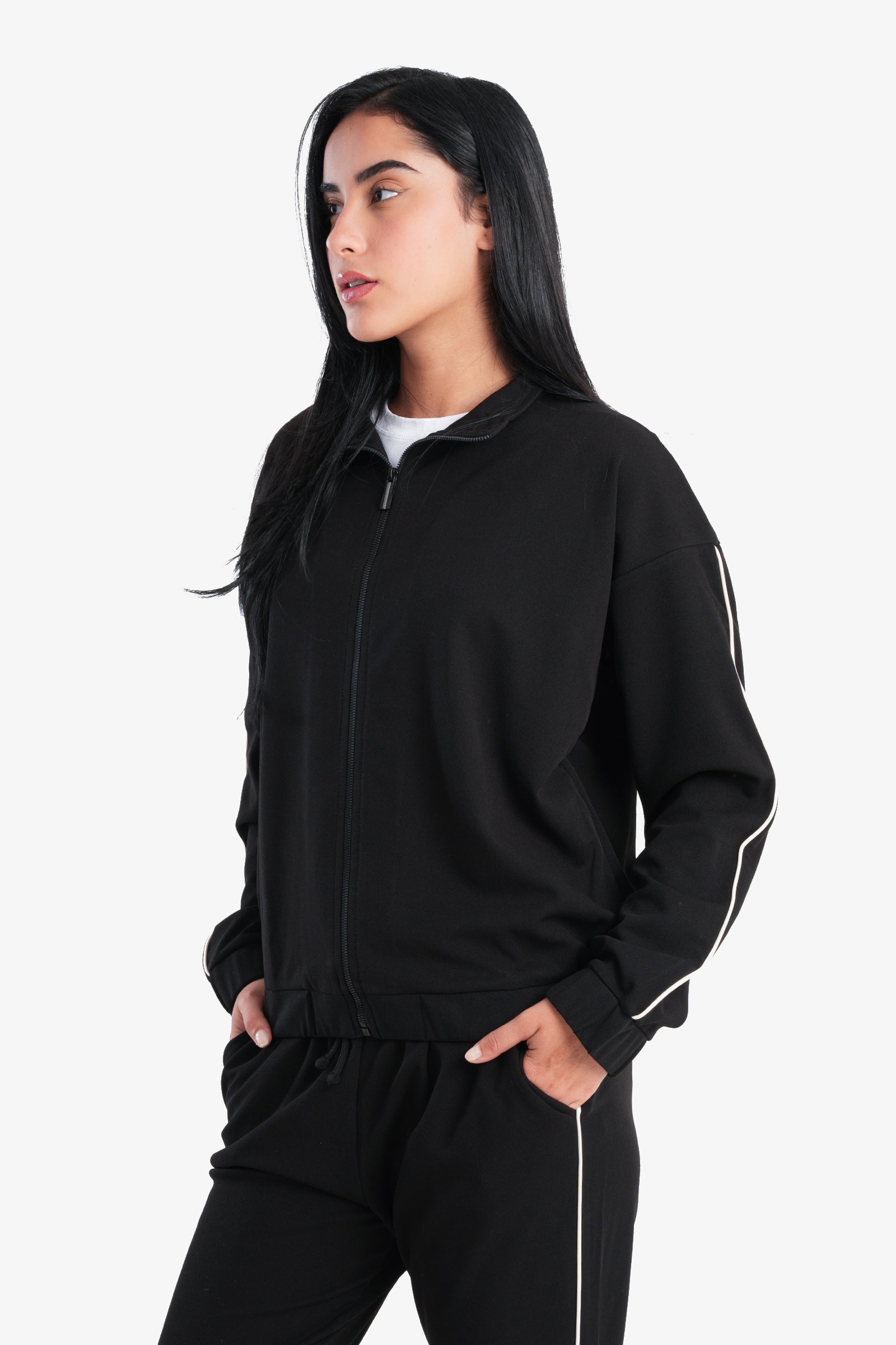 Black Microfiber Lounge Jacket