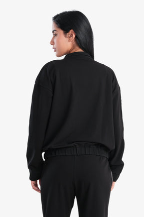 Black Microfiber Lounge Jacket