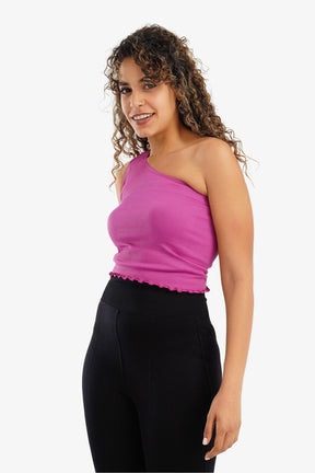 One Shoulder Cropped Top - Carina - كارينا