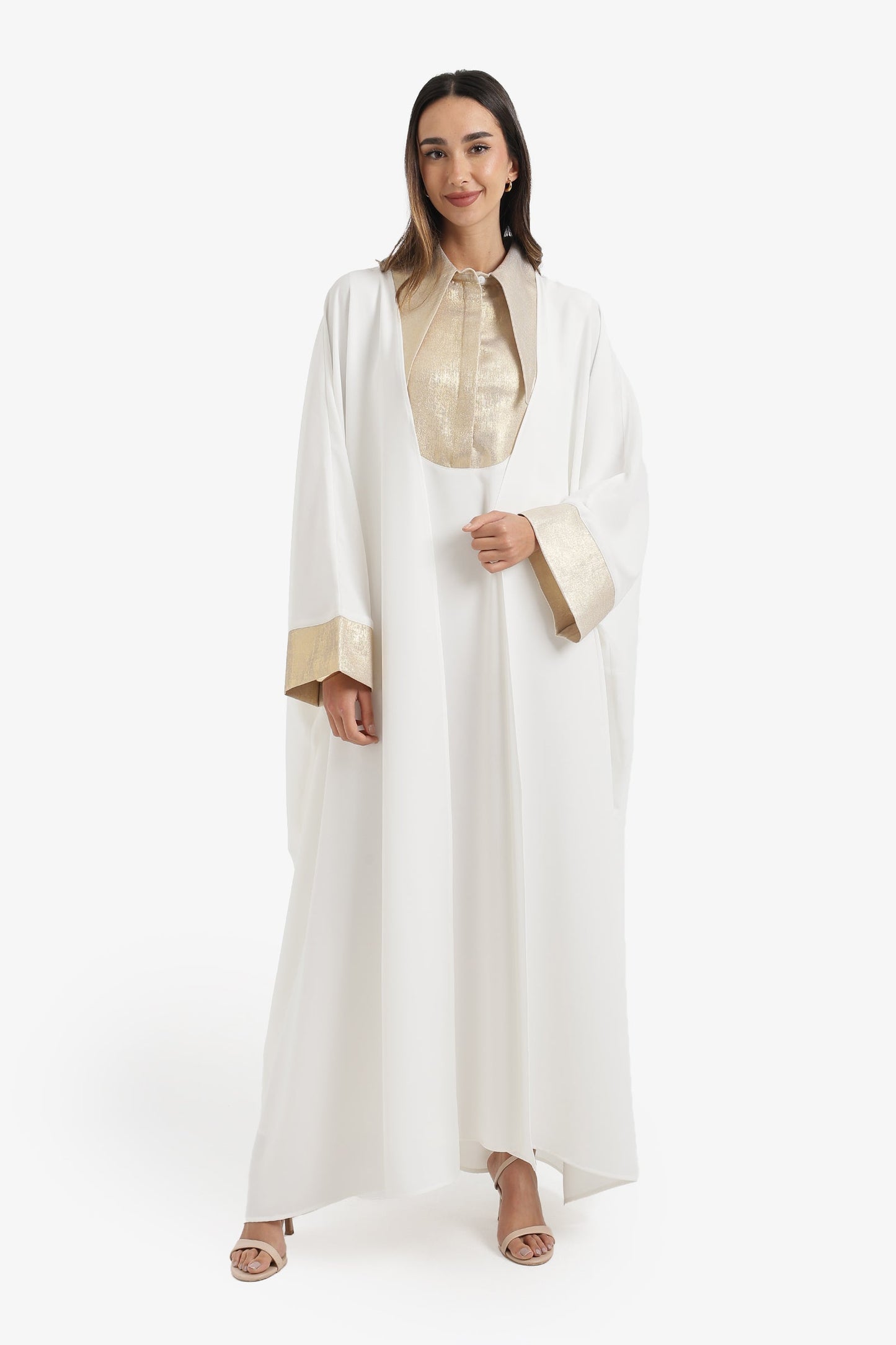 Contrast Cuff Maxi Cardigan