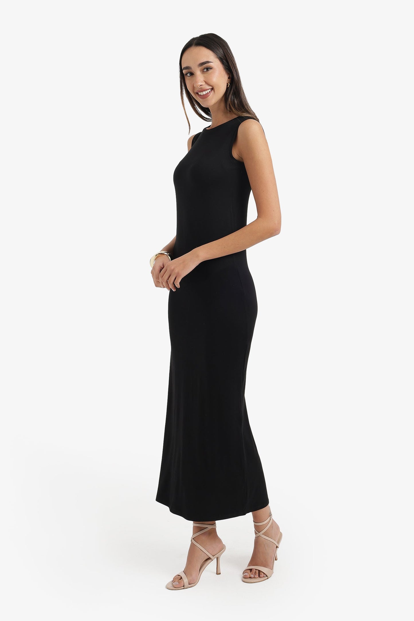Crew Neck Midi Dress