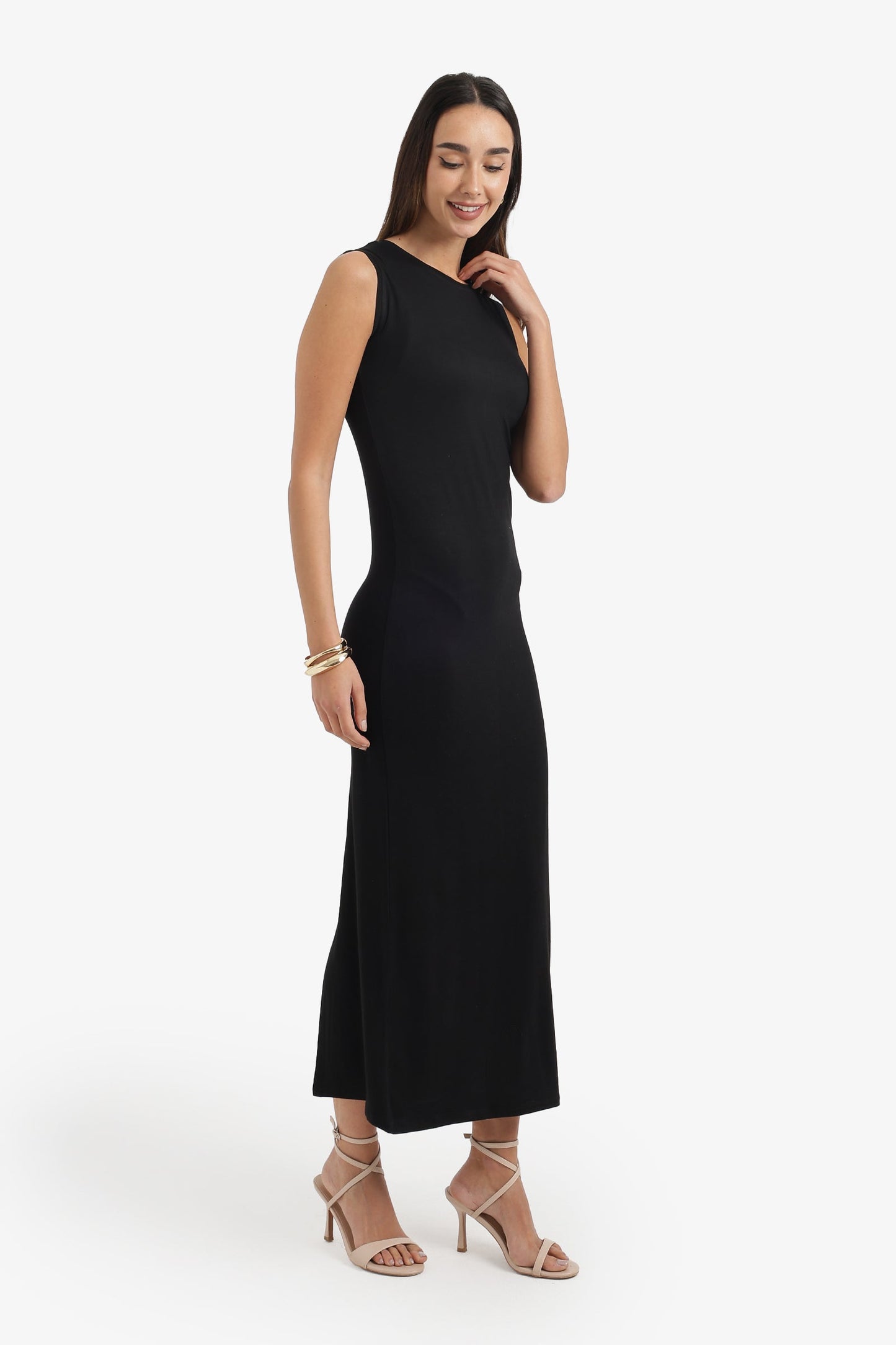 Crew Neck Midi Dress
