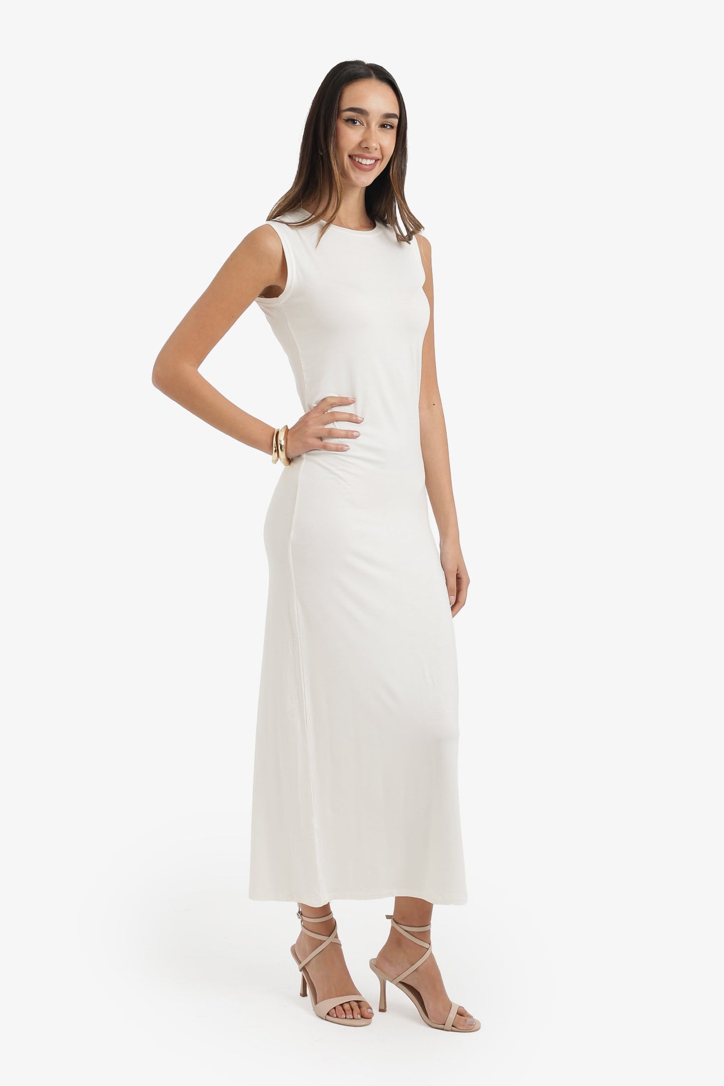 Crew Neck Midi Dress