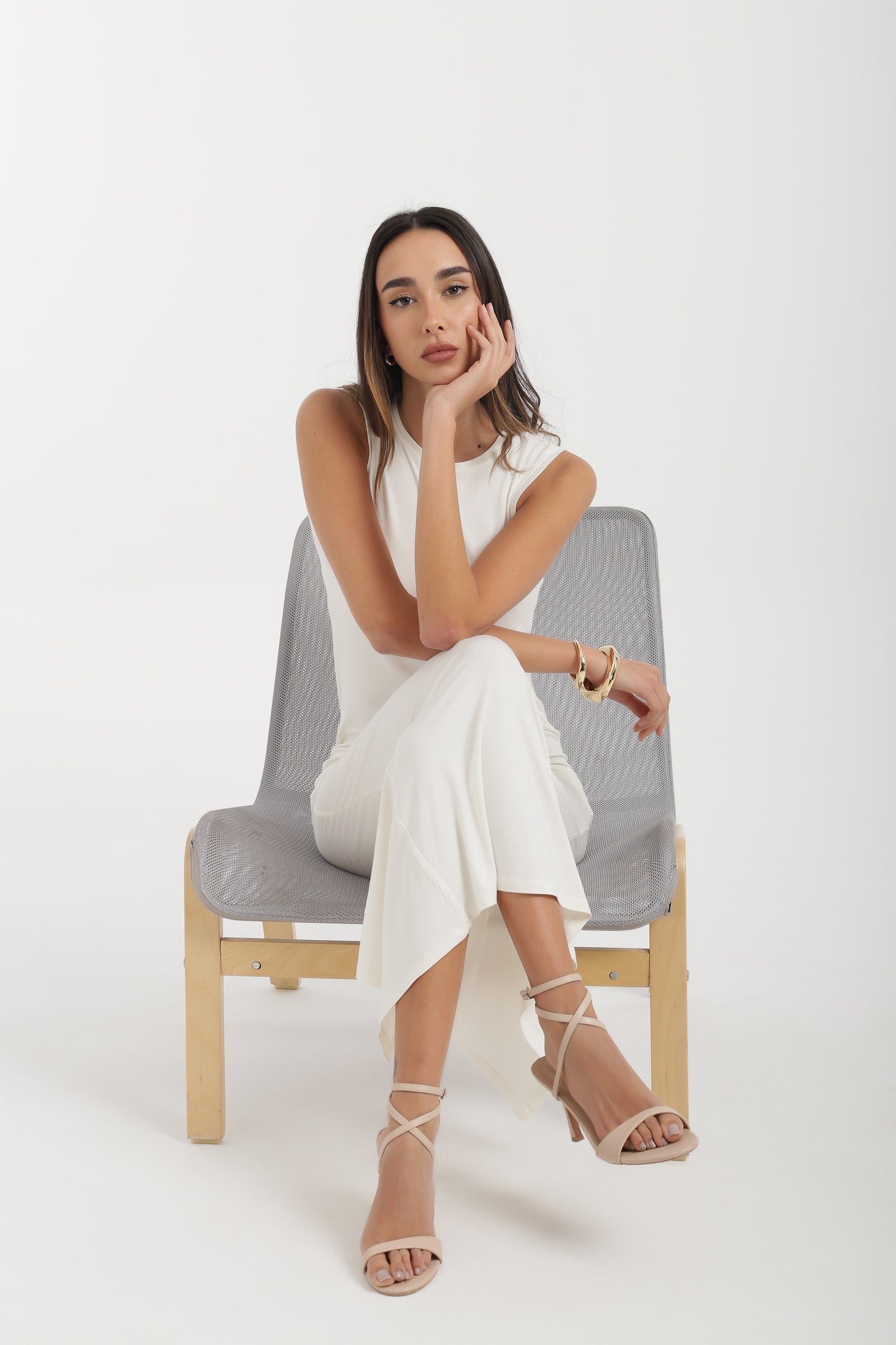 Crew Neck Midi Dress