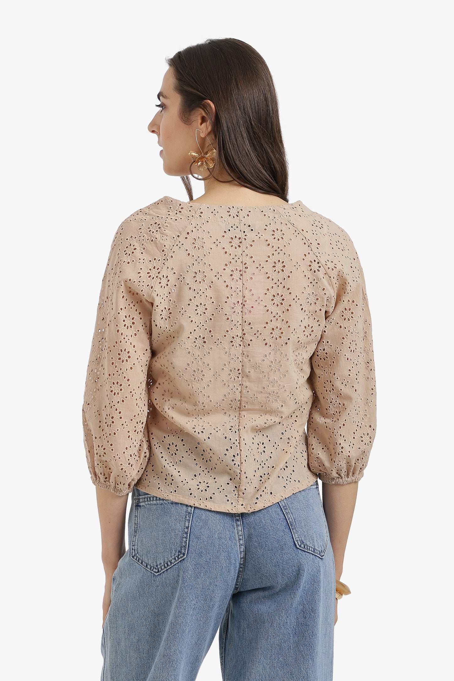 Floral Perforated Top