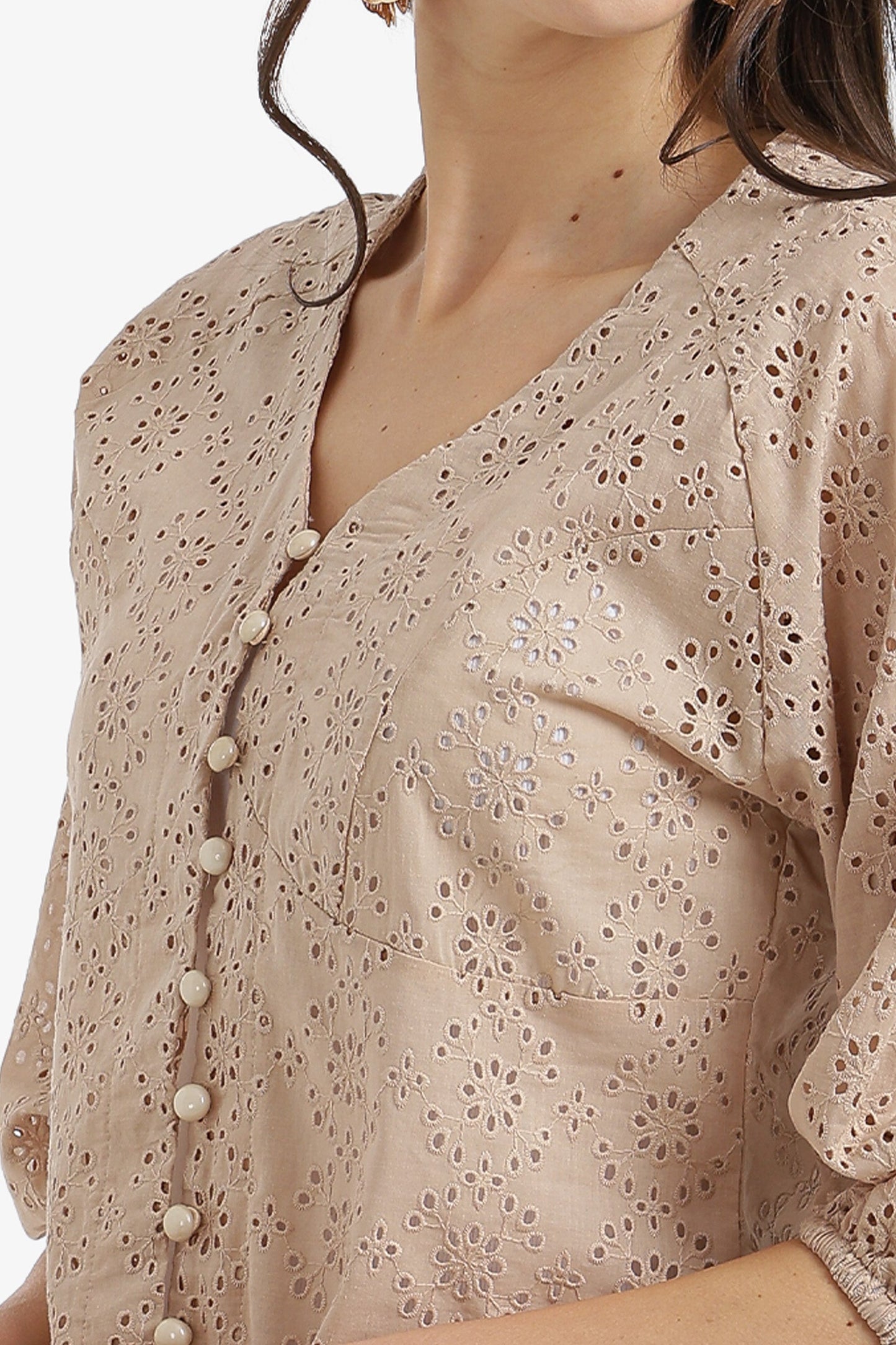 Floral Perforated Top