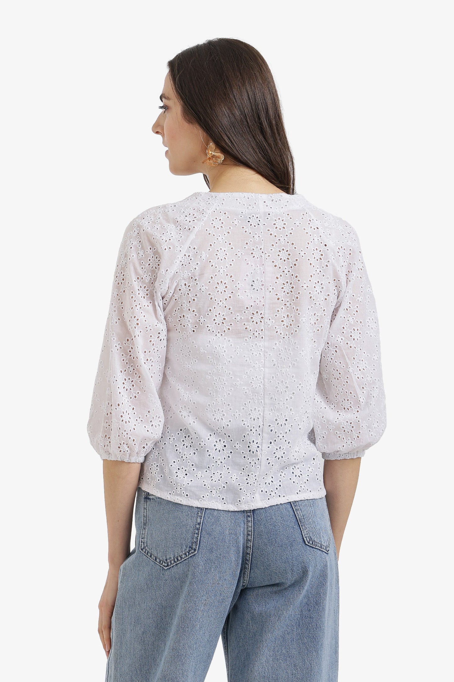 Floral Perforated Top