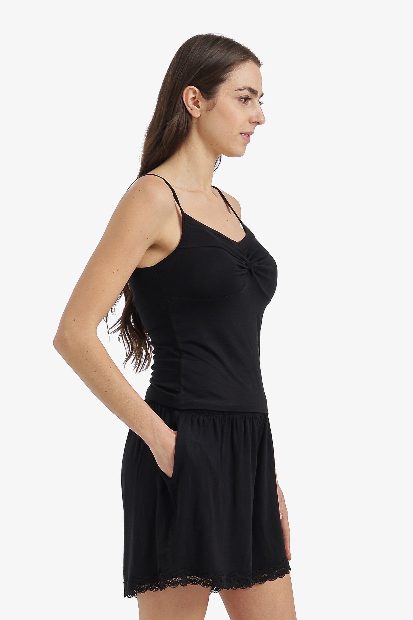 Twist-Front Detail Pyjama Set