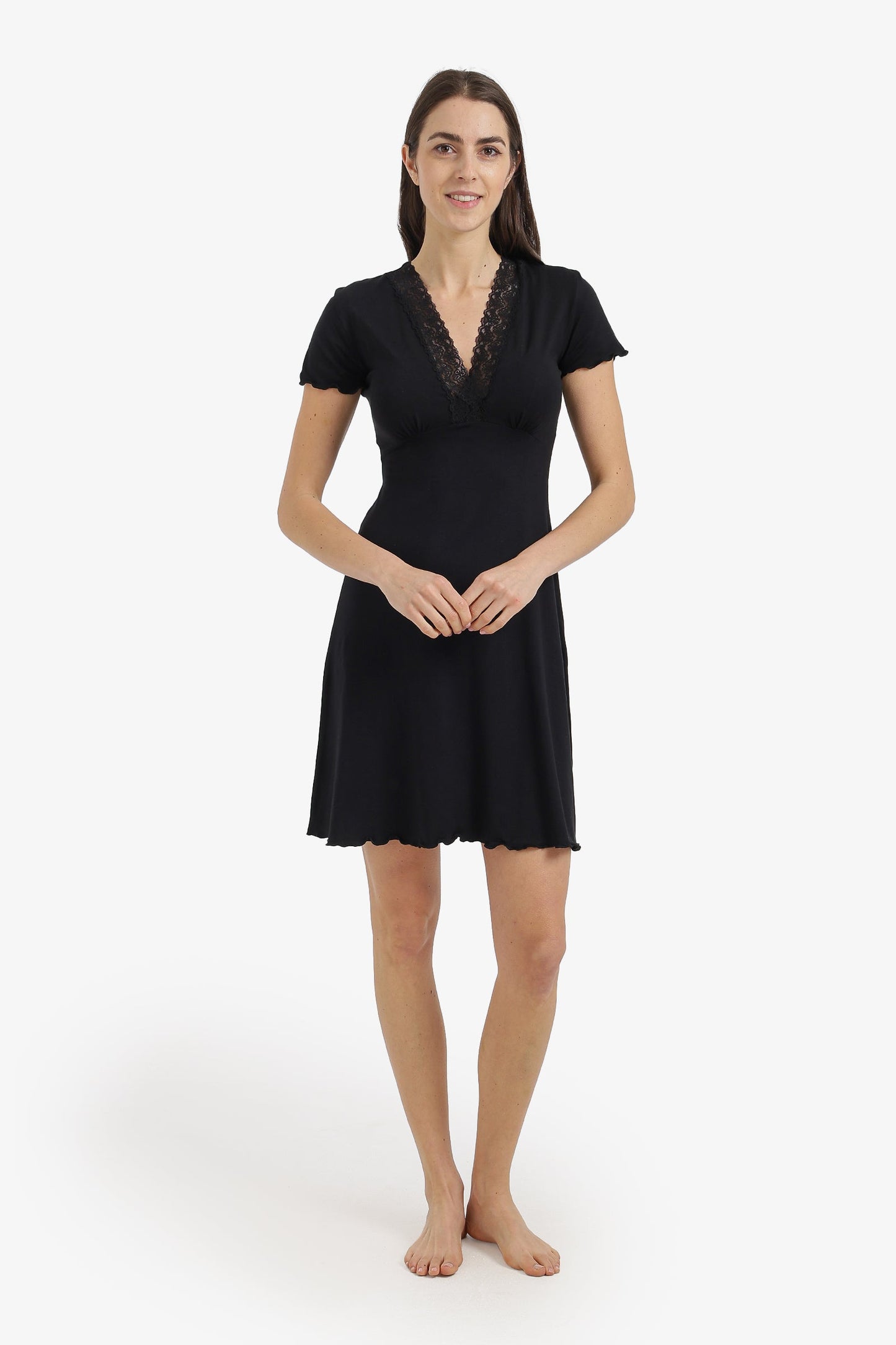 Lace V-Neck Nightgown