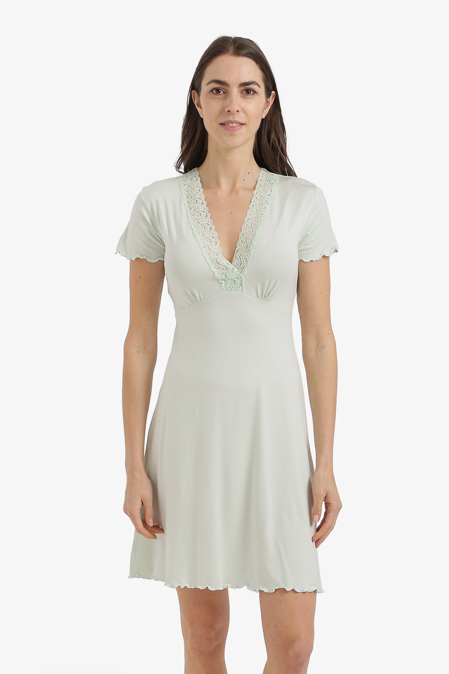 Lace V-Neck Nightgown