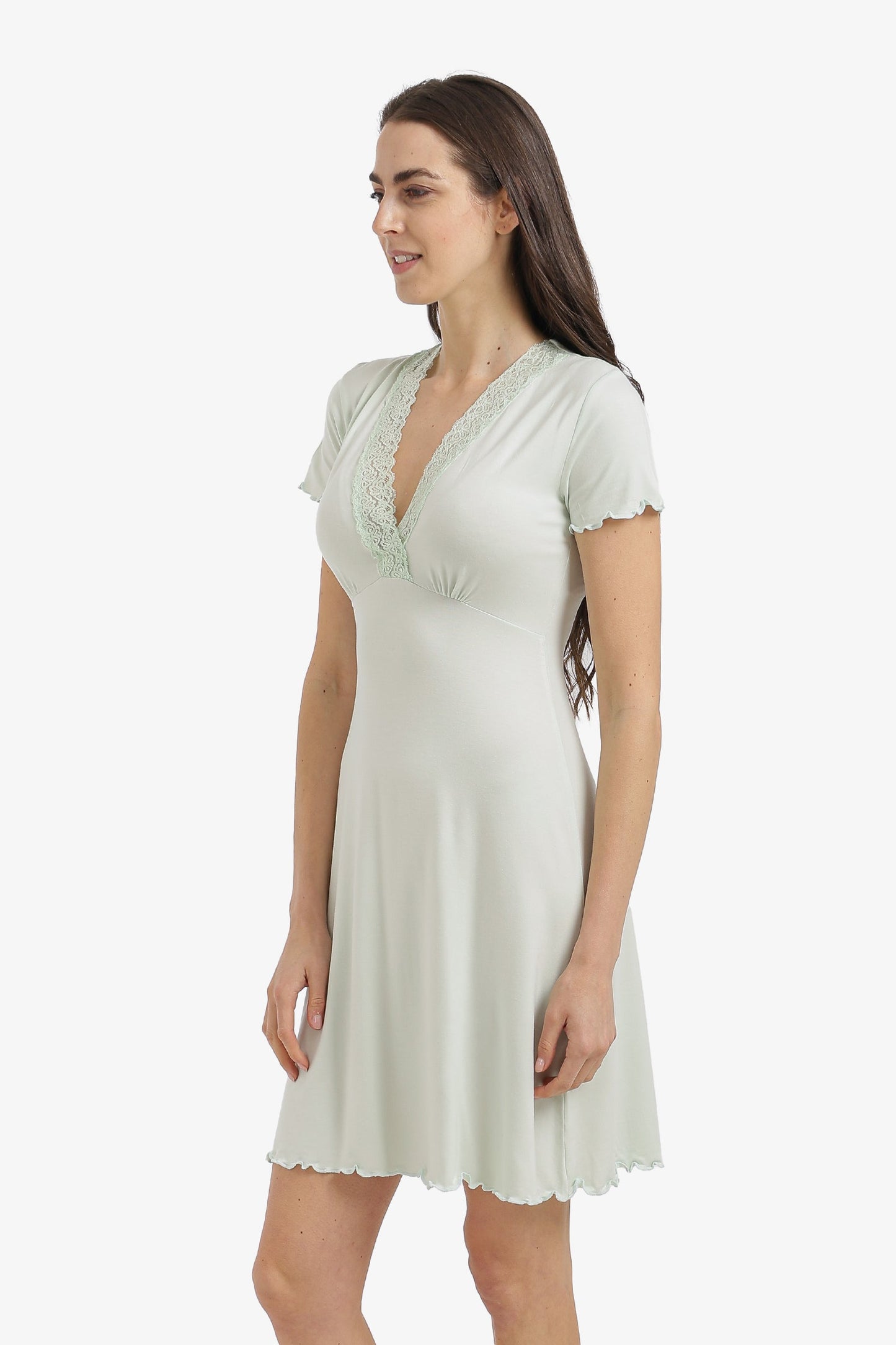 Lace V-Neck Nightgown